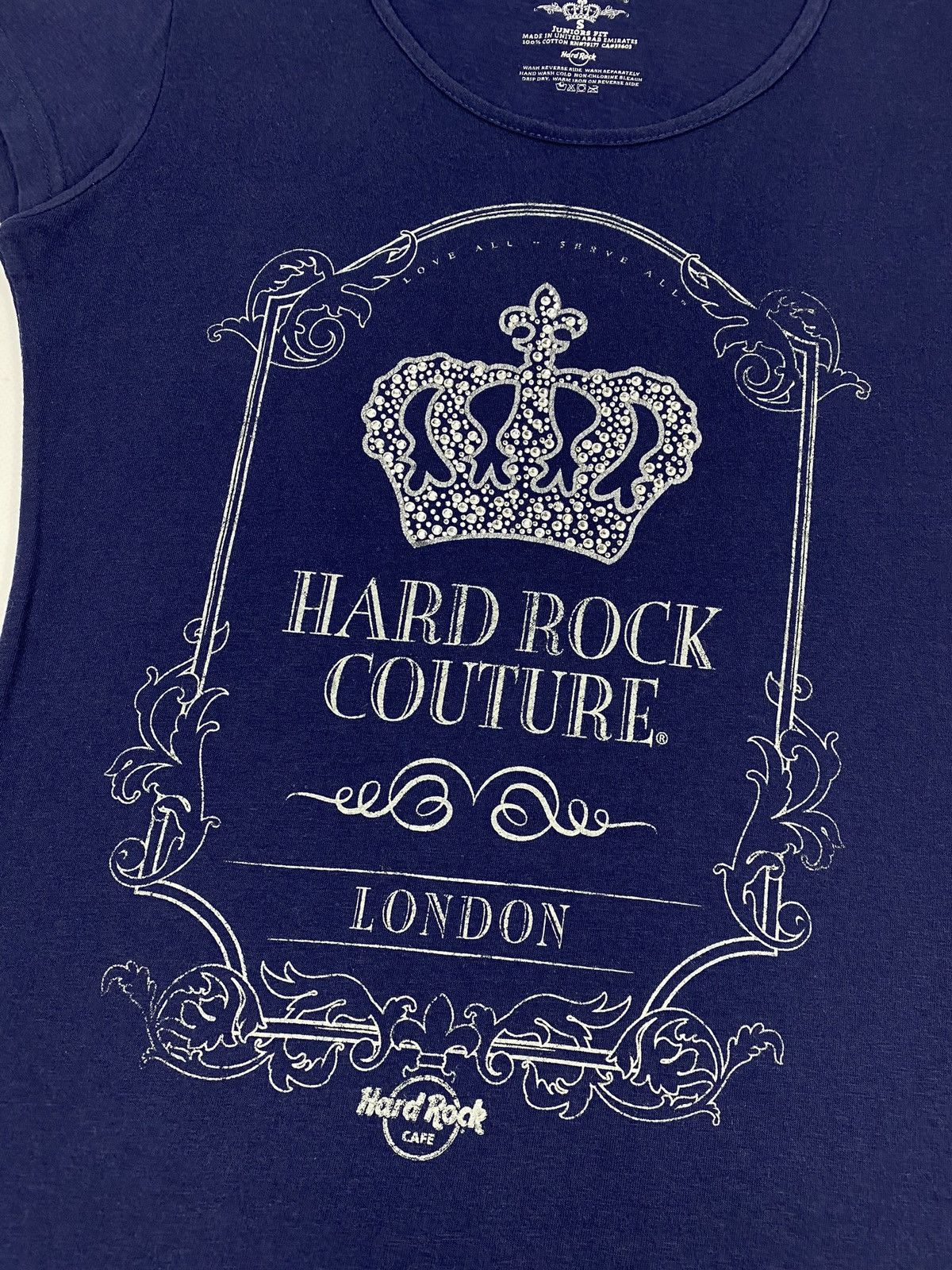 Hard Rock Cafe LASTDROP🔥Y2K Hard Rock Cafe Couture London Crown Rhinestones Size S / US 4 / IT 40 - 4 Thumbnail