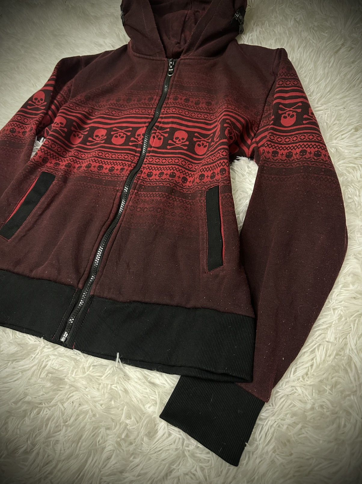 If Six Was Nine 💥rare💥 in the attic bono skull maroon hoodie Size US L / EU 52-54 / 3 - 2 Thumbnail