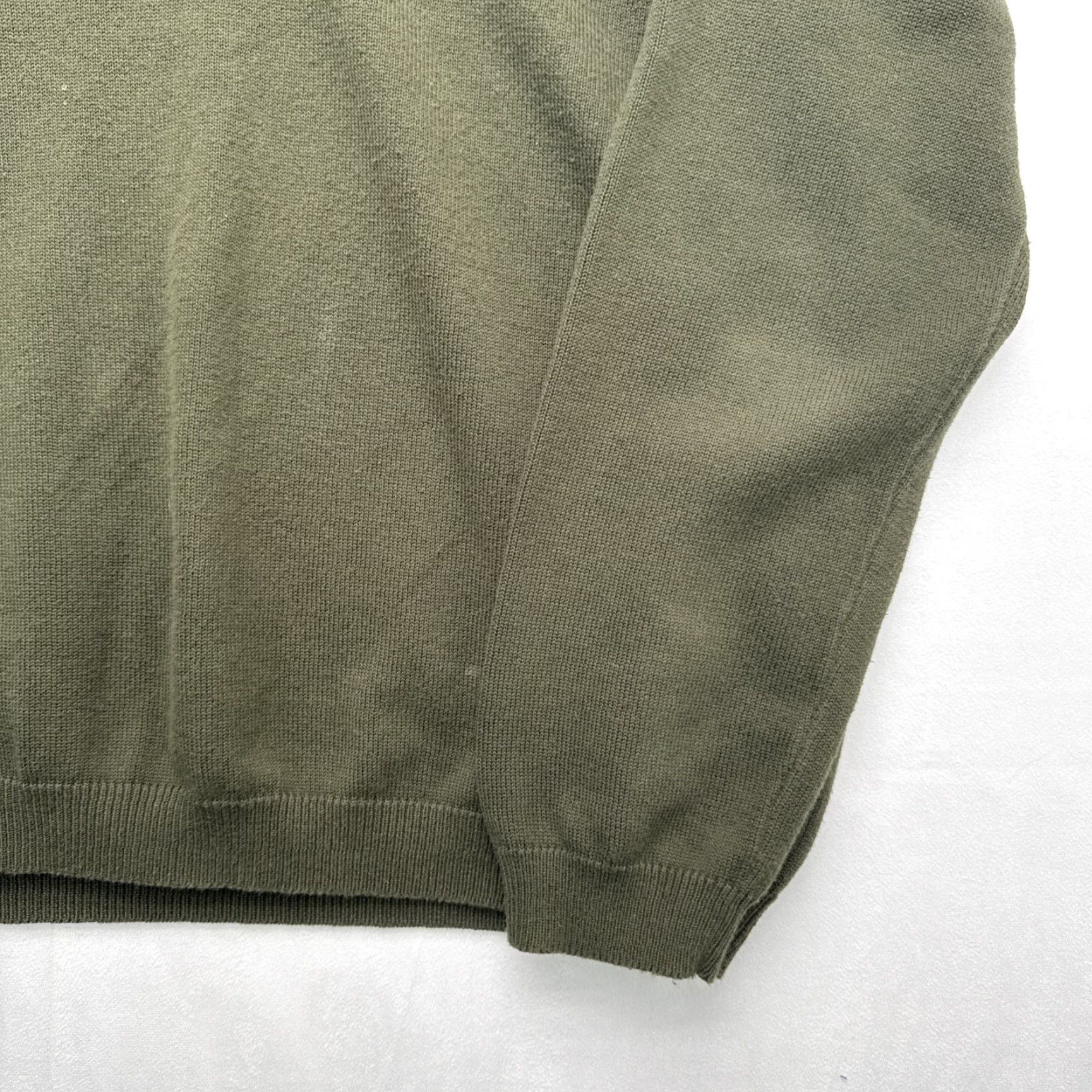 Eddie Bauer Eddie Bauer Mens LT Large Tall V Neck Cotton Nylon Stretch Sweater Olive Green Size US L / EU 52-54 / 3 - 7 Thumbnail