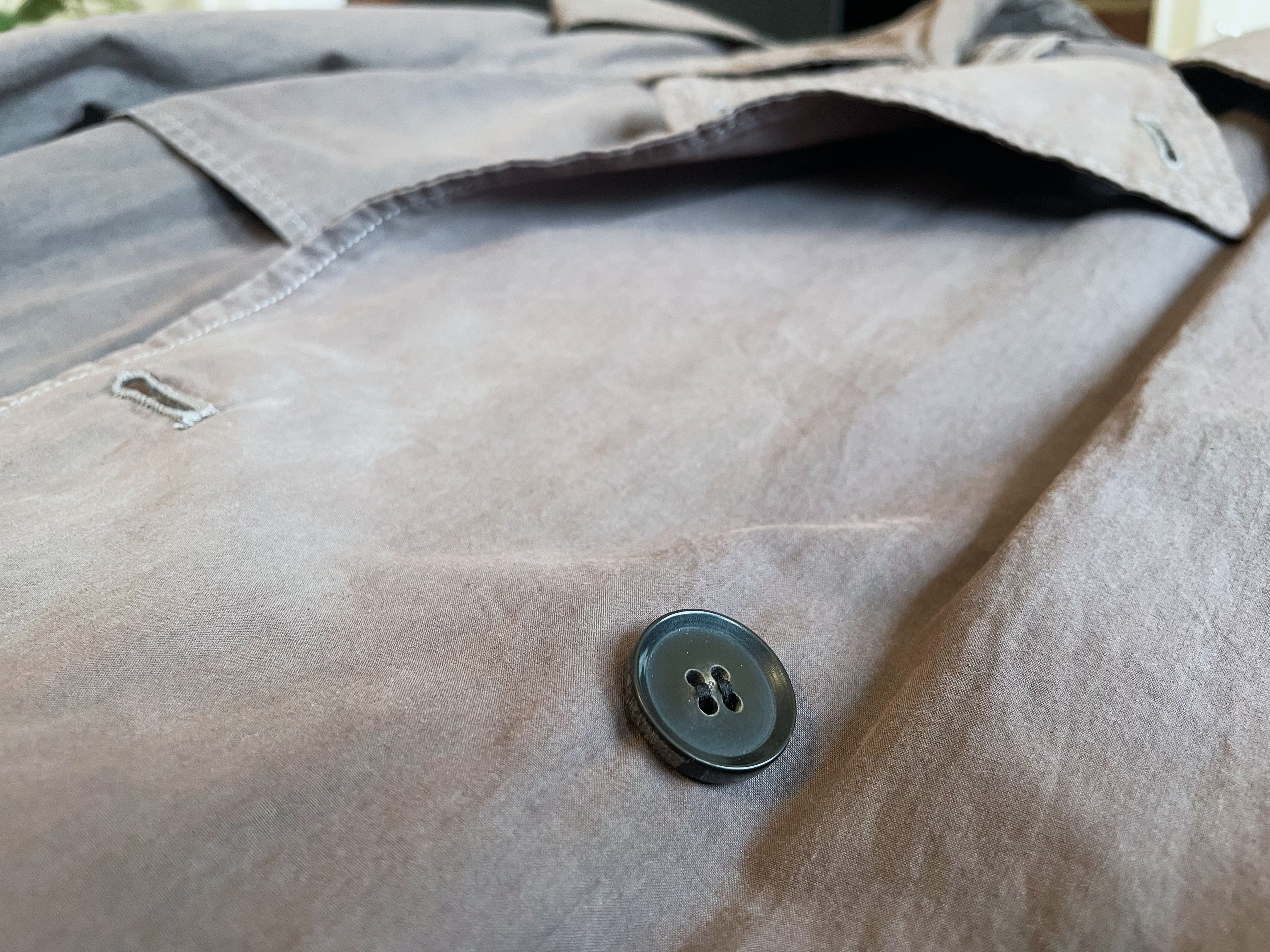 Yoko Sakamoto Overdyed Trench Coat Cotton 20SS Blue Grey