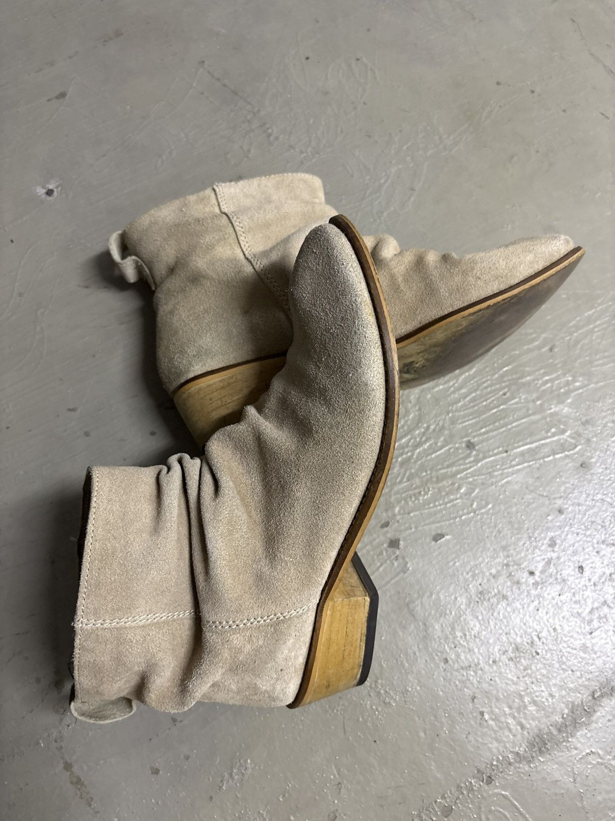 Hedi Slimane Leather Suede Morrison Sharpei Boots Slouch Size US 7.5 / EU 40-41 - 14 Thumbnail