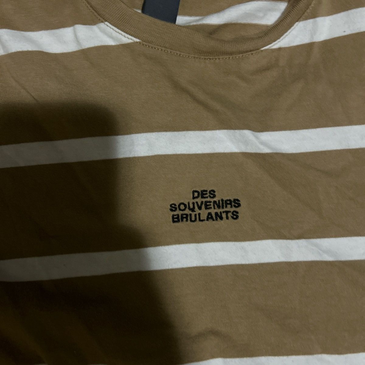 Other Striped tan and white hm short sleeve t shirt Size US M / EU 48-50 / 2 - 2 Thumbnail
