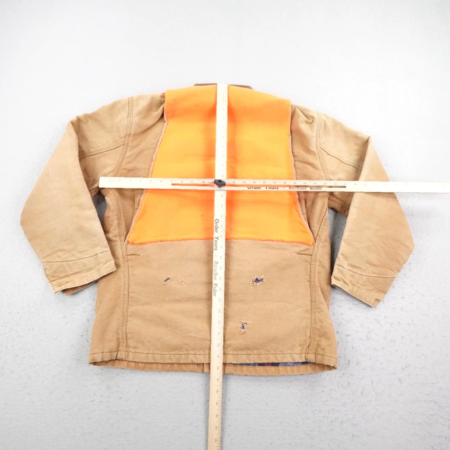 Carhartt VINTAGE Carhartt Jacket Mens 40 Brown Canvas Blanket Lined Chore Barn Coat 80s Canvas Coat Brown Mens 40 80s Size US XXS / EU 40 - 6 Thumbnail