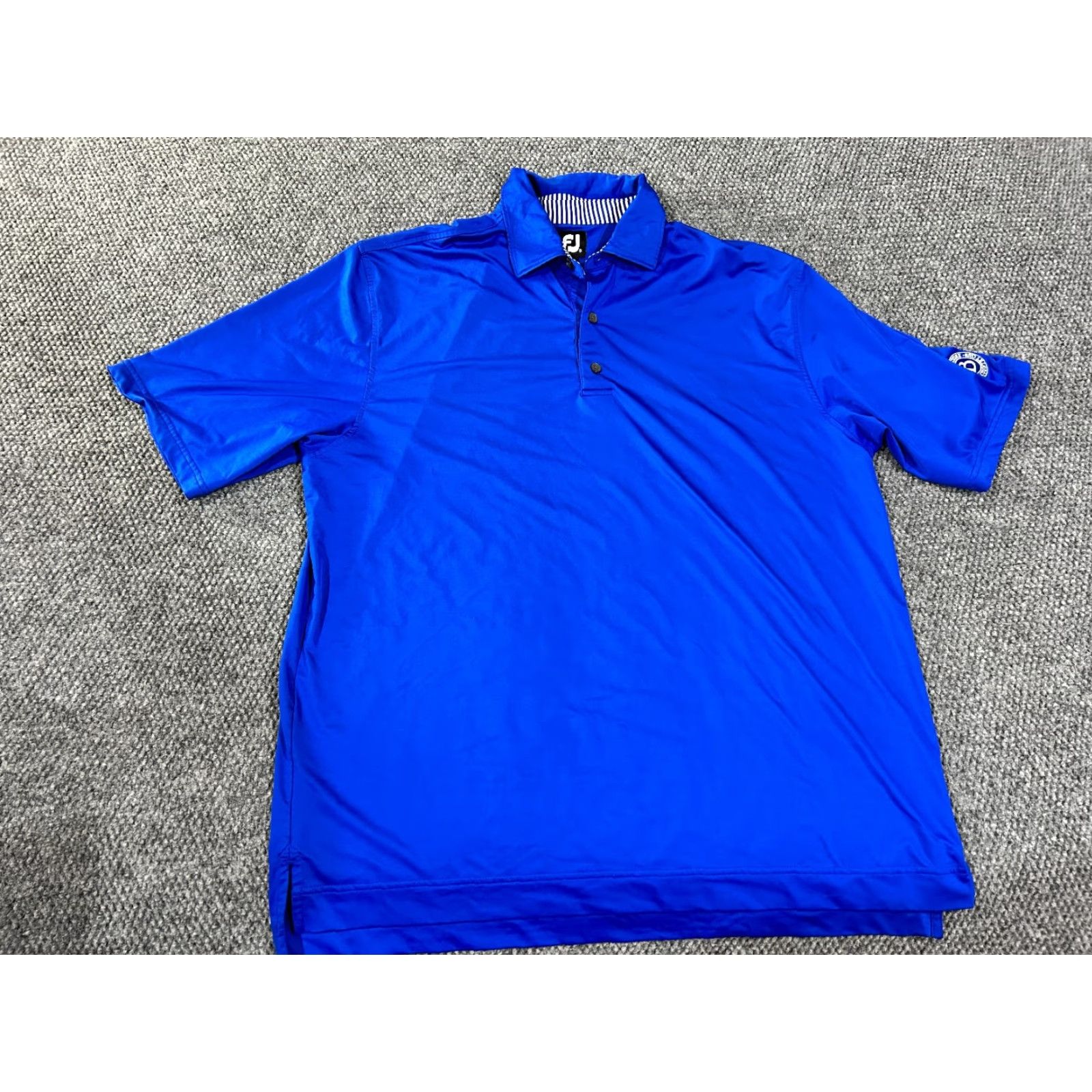 Footjoy FootJoy Polo Shirt Mens XL Blue Striped Embroidered Logo Golf Short Sleeve Collared Jeans? Size US XL / EU 56 / 4 - 2 Thumbnail