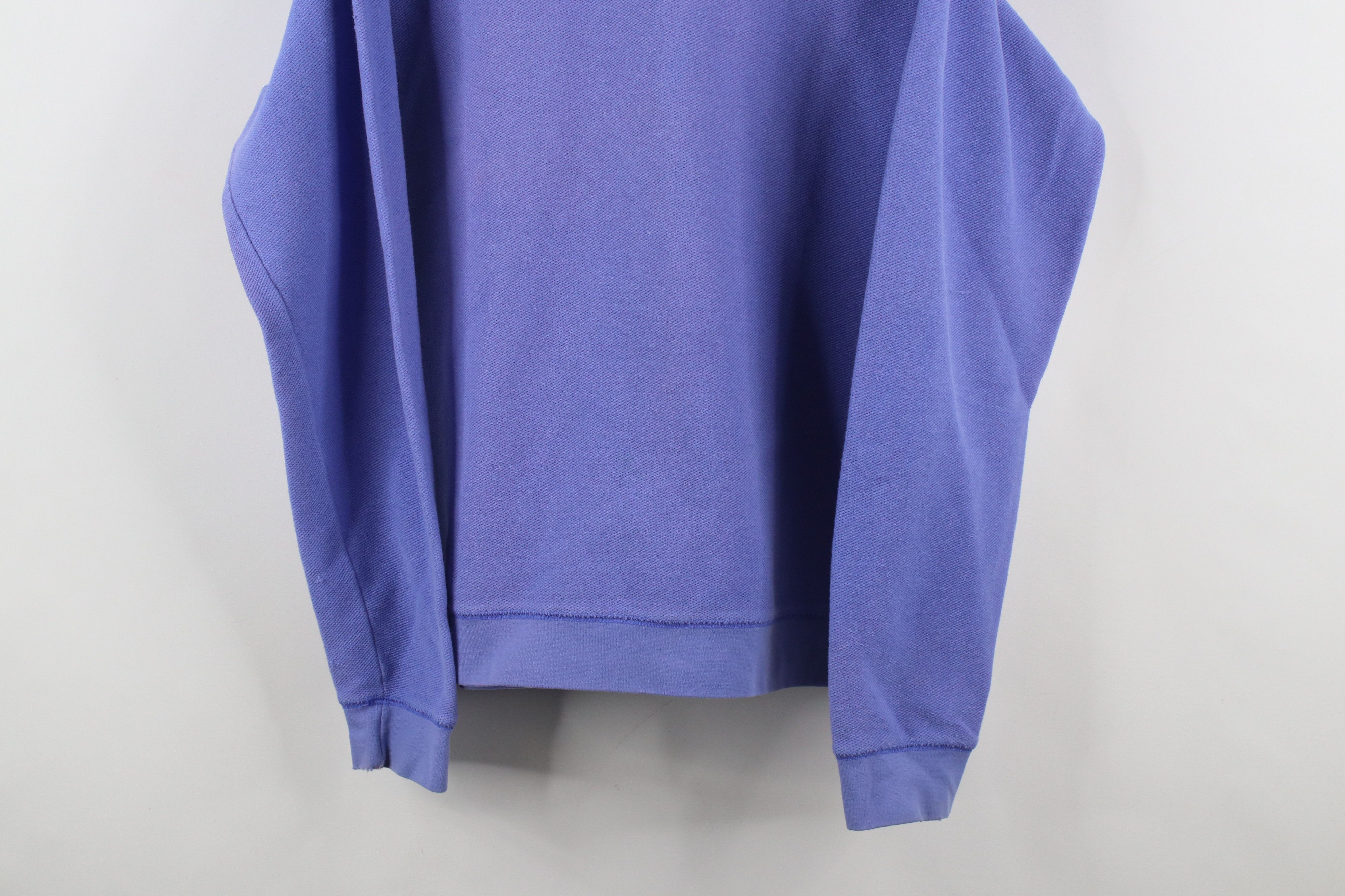 Lands' End × Vintage Vintage 90s Lands End Blank Tight Weave Knit Sweater Blue Size US M / EU 48-50 / 2 - 3 Thumbnail