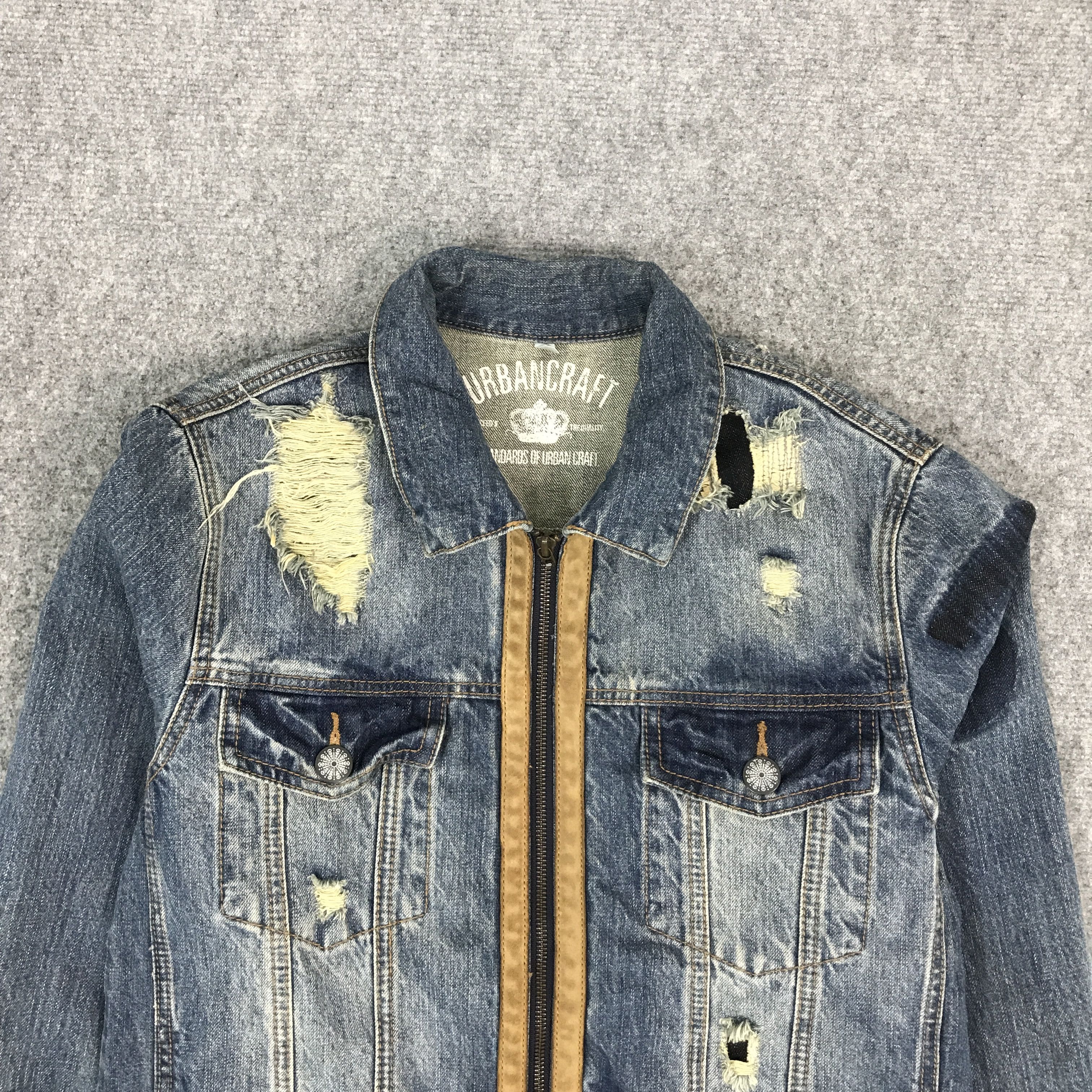 Japanese Brand URBANCRAFT DENIM ZIPPER JACKET Size US L / EU 52-54 / 3 - 3 Thumbnail