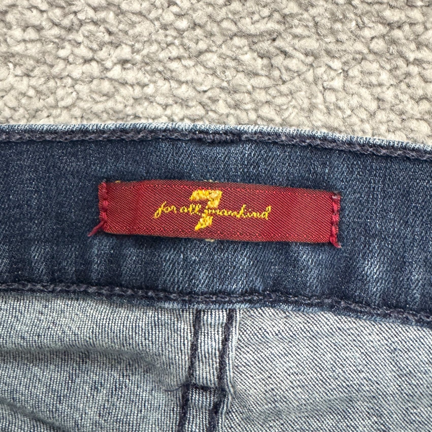 7 For All Mankind 7 For All Mankind Slim Straight Denim Jeans Womens 24 Blue Dark Wash Mid Rise Size 24" / US 00 / IT 34 - 6 Thumbnail