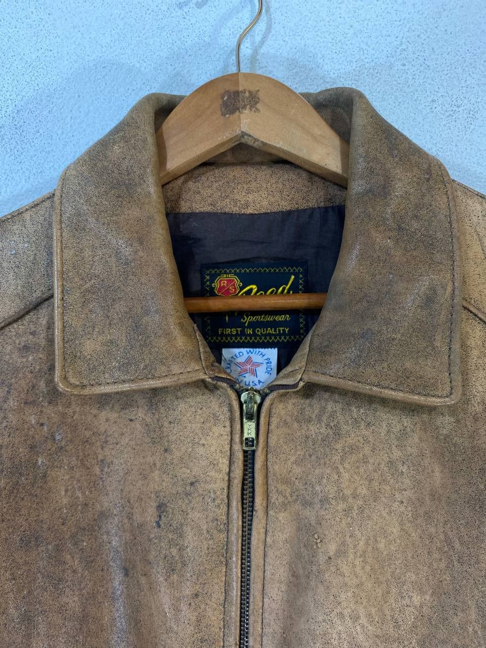 Leather Reed sportswear leathercraft process jacket made in usa Size US L / EU 52-54 / 3 - 4 Thumbnail