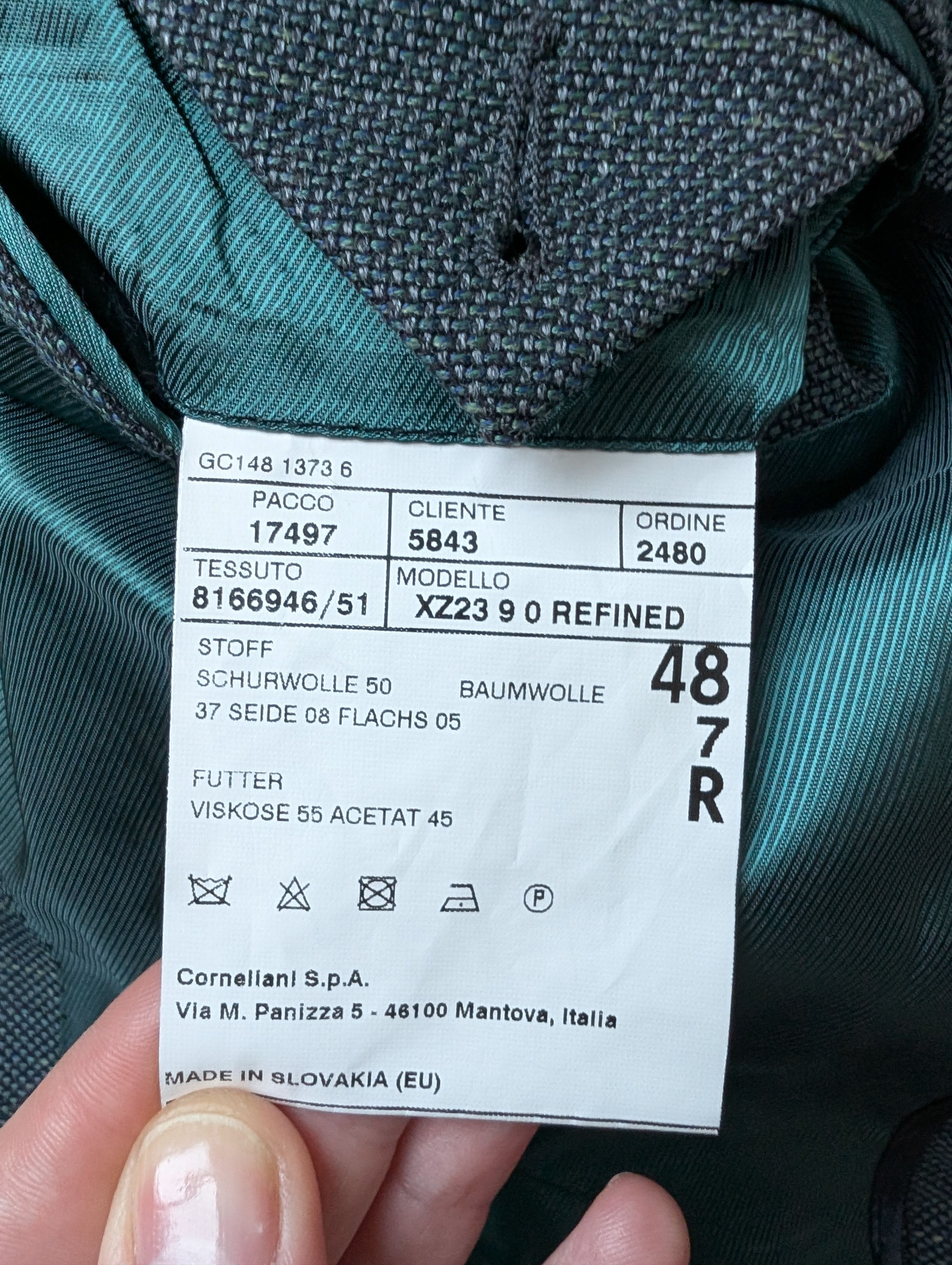 Corneliani Corneliani CC Collection Wool Rafined Half-Lined Blazer Size 48R - 6 Thumbnail