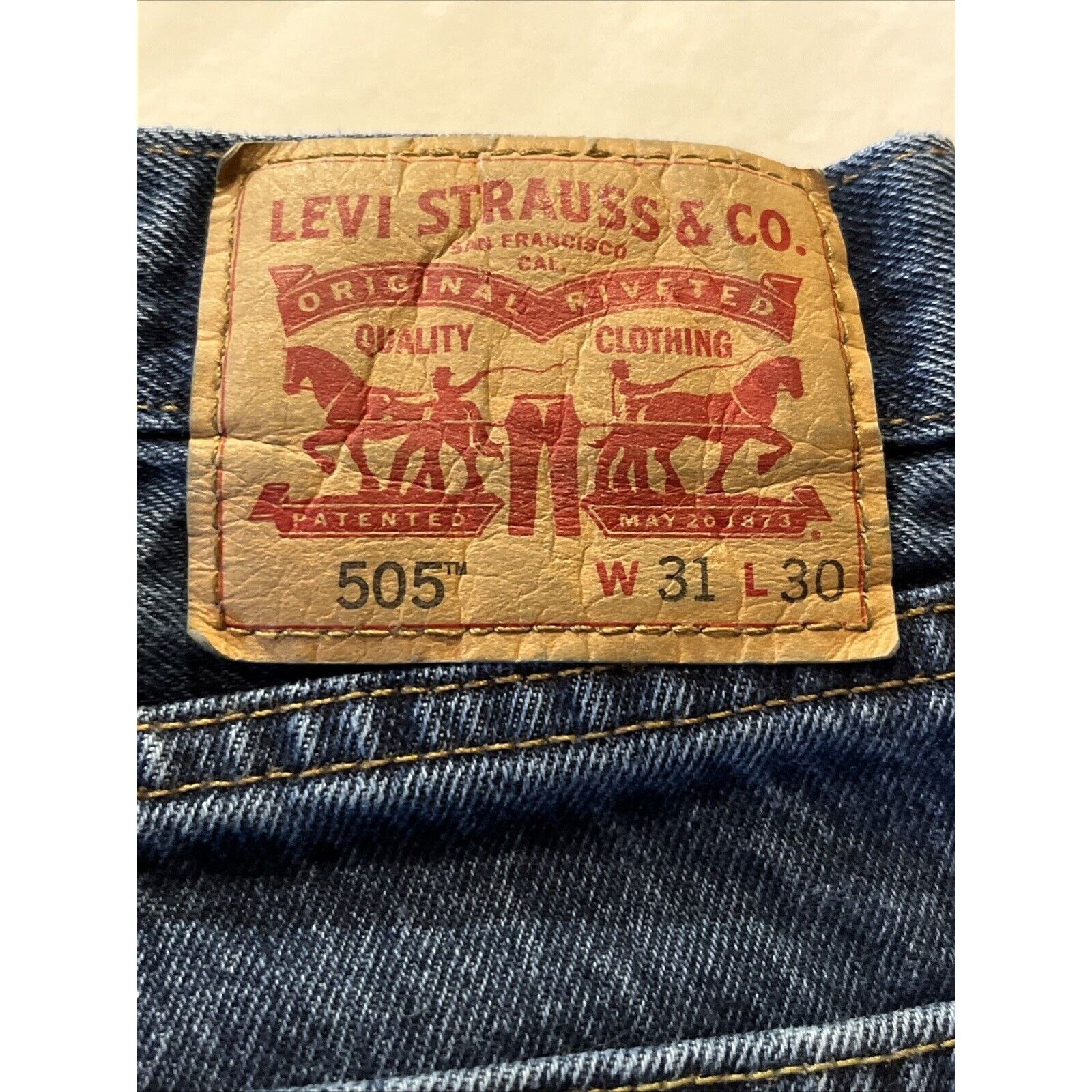 Levi's Levi's 505 Mens Jeans 31x30 Regular Fit Outdoor Medium Wash Size US 30 / EU 46 - 2 Thumbnail