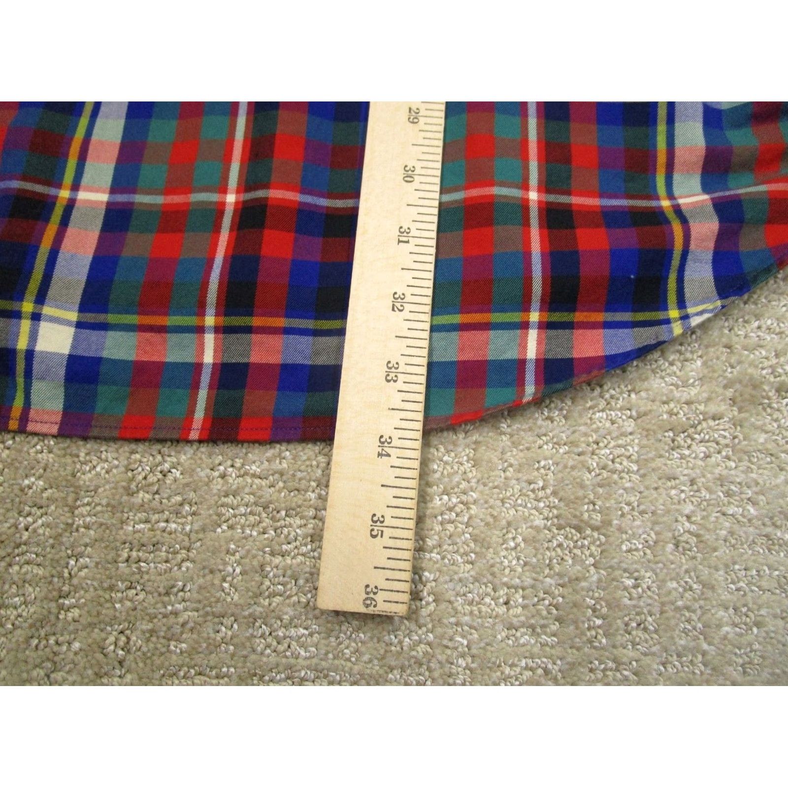 Ralph Lauren Ralph Lauren Shirt Men 2XL Red Blue Plaid Blake Button-Down Long Sleeve Classic Button-Up Knit? Size US XXL / EU 58 / 5 - 6 Thumbnail