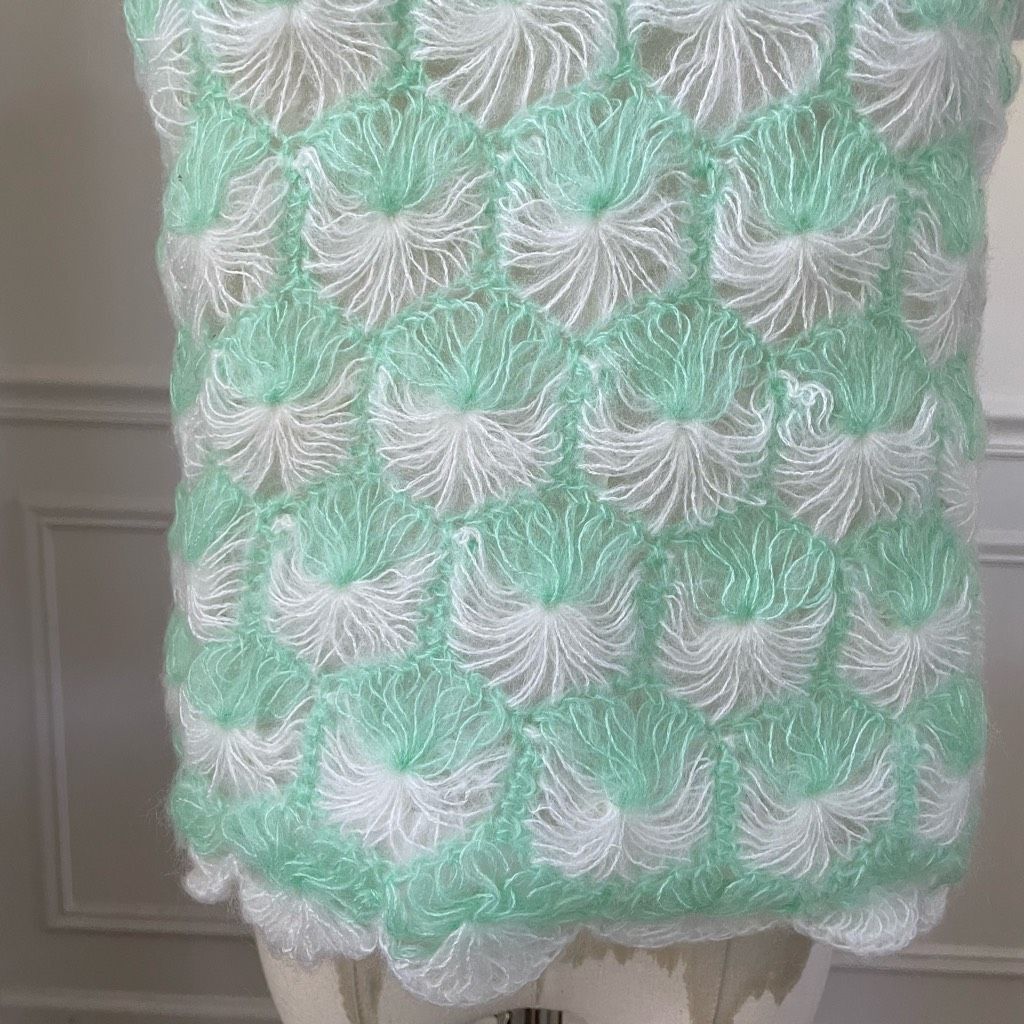 Vintage Vintage 60s Jane Hunter Seafoam Green White Back Zip Sleevel Size S / US 4 / IT 40 - 6 Thumbnail