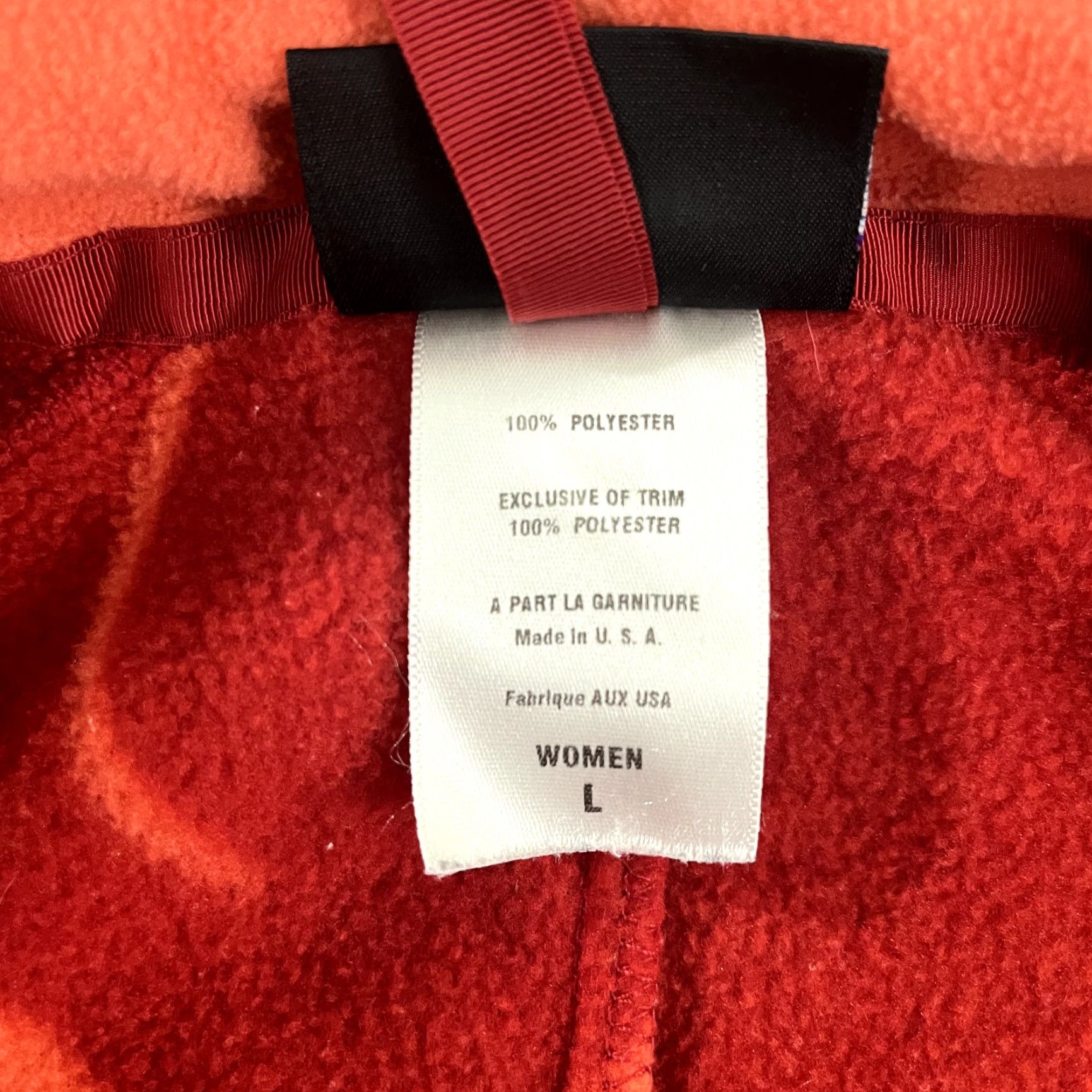 Patagonia Patagonia Vest Women Large Orange Red Synchilla Fleece Geometric Floral Full Zip Size L / US 10 / IT 46 - 5 Thumbnail
