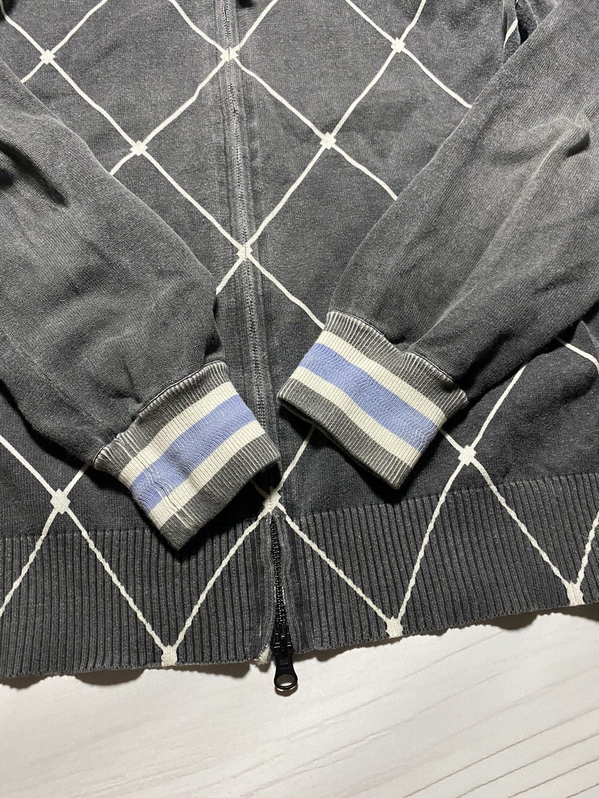 Armani × Vintage Vintage Armani Distressed faded full zip A J sweatshirt Size US S / EU 44-46 / 1 - 11 Thumbnail