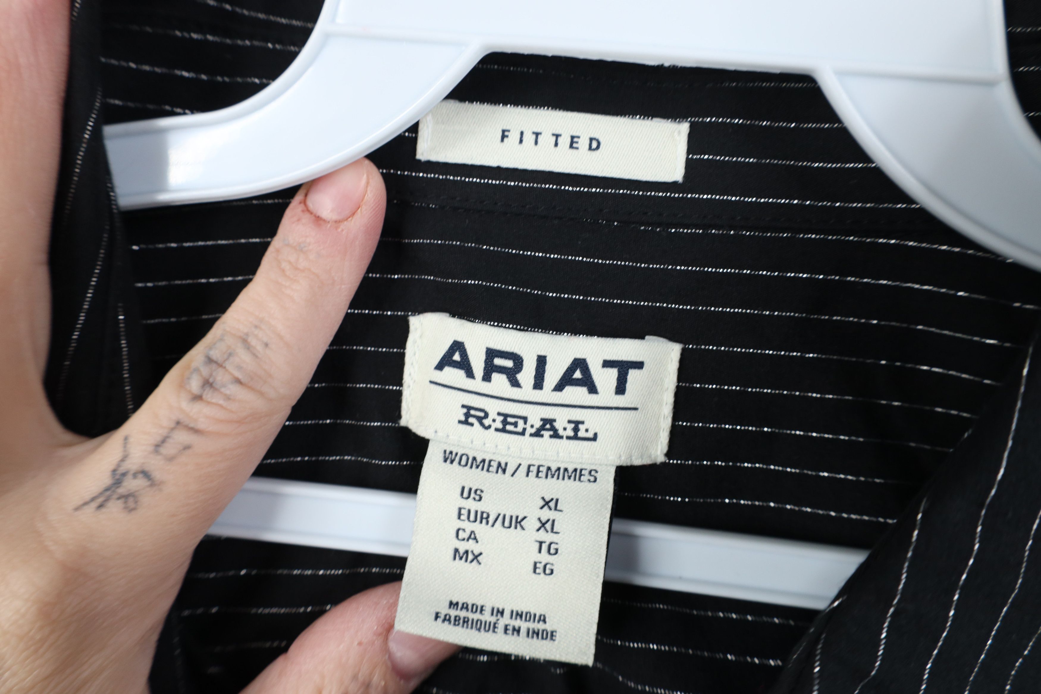 Ariat New Ariat REAL Striped Fitted Cowgirl Western Button Shirt Size XL / US 12-14 / IT 48-50 - 11 Thumbnail