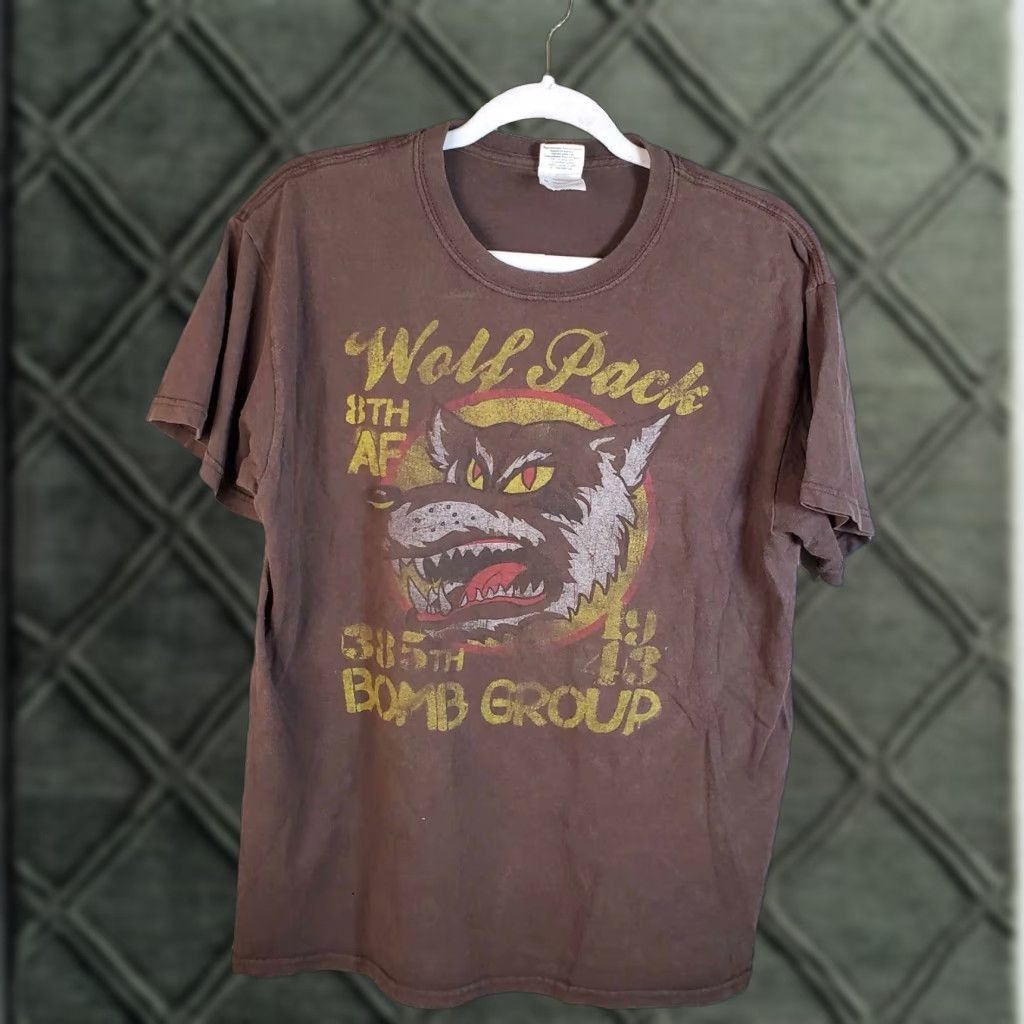 Gildan VINTAGE US Military T Shirt Wolfpack 8th AF 85th Bomb Group Bombers Faded Grunge M Size US M / EU 48-50 / 2 - 1 Thumbnail