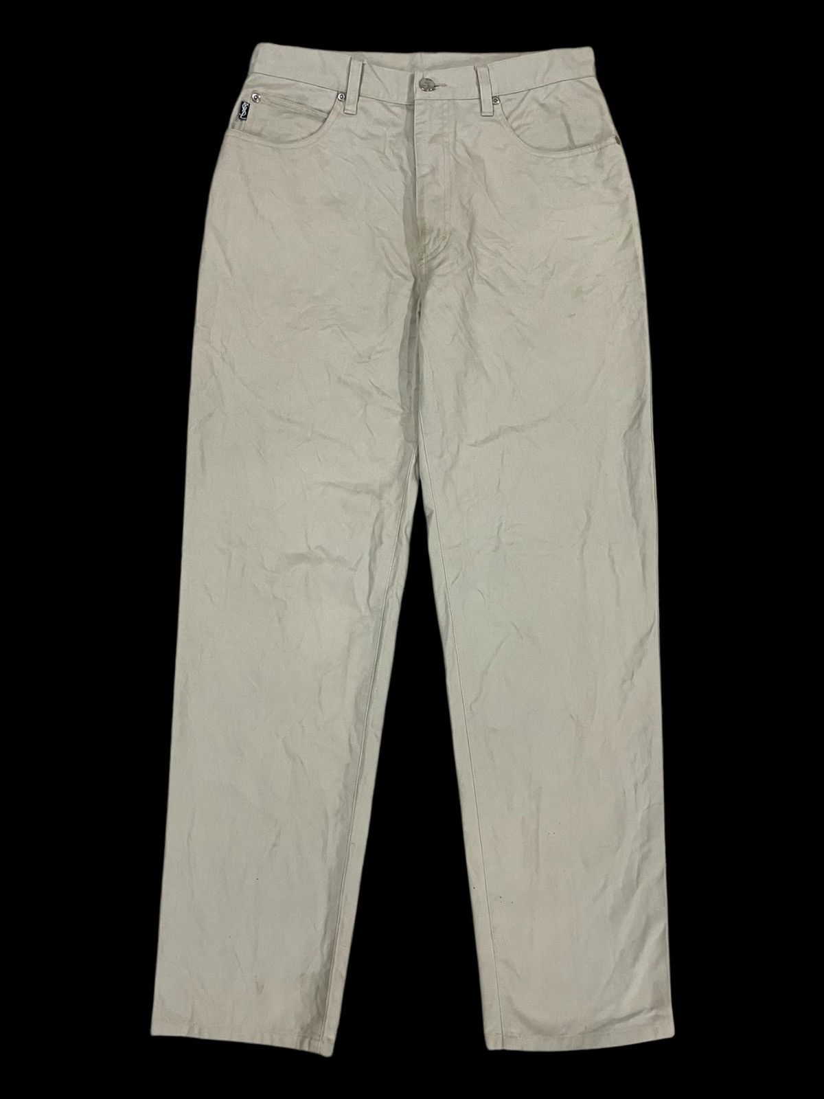 Yves Saint Laurent Y2K Yves Saint Lauren Pour Home Embroidery Plate Baggy Pants Size US 32 / EU 48 - 3 Thumbnail