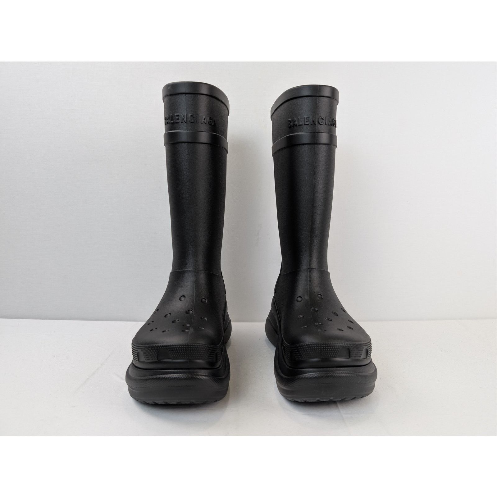 Balenciaga o1rshd1 Crocs Boots in Black Size US 13 / EU 46 - 9 Thumbnail