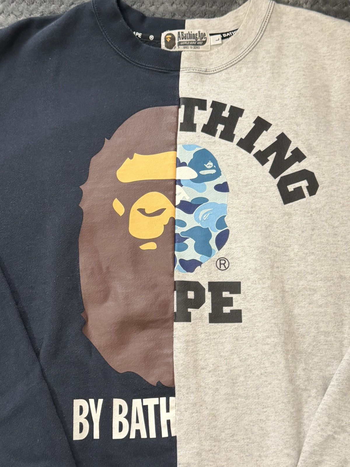 Bape Bape College By Bathing Ape Crewneck Loose Fit. Size Large Size US L / EU 52-54 / 3 - 2 Thumbnail