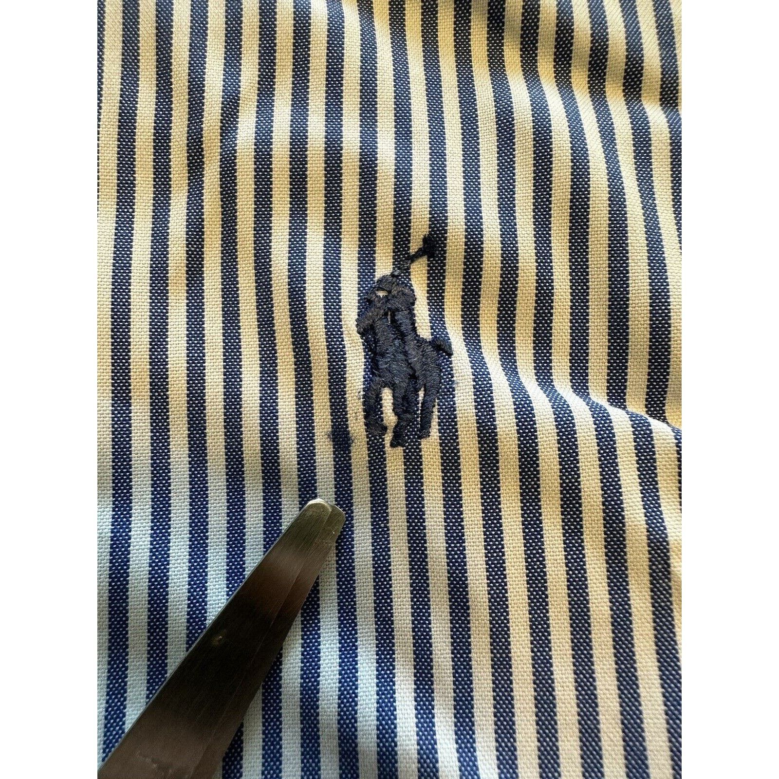 Ralph Lauren Ralph Lauren Classic Blue/White Striped Pony Button Shirt Size US XL / EU 56 / 4 - 4 Thumbnail
