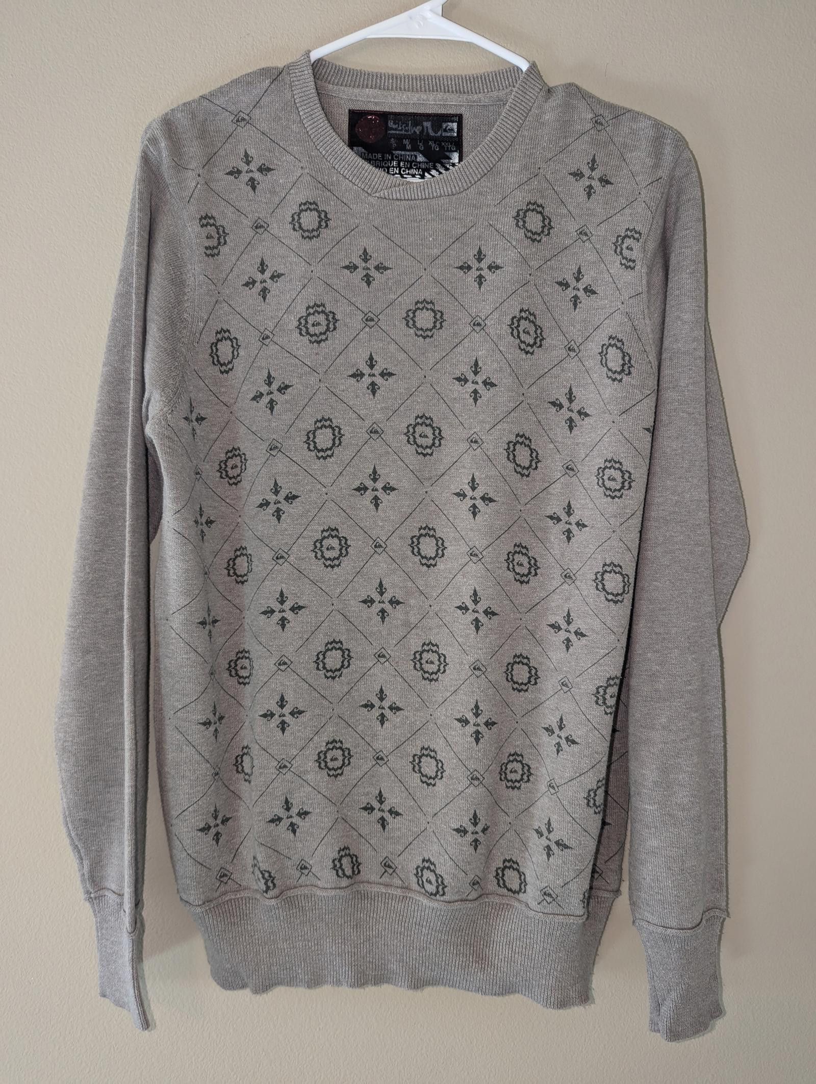 Quicksilver Vintage Quicksilver Sweater Gray Patterned Crewneck Small Size US S / EU 44-46 / 1 - 1 Thumbnail