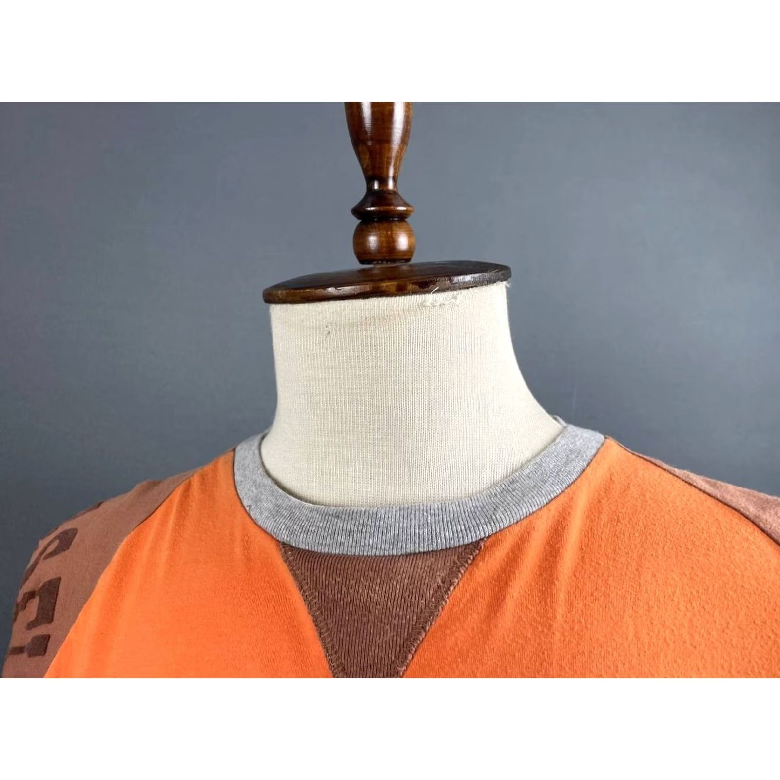 Diesel Diesel T-Shirt Size 2XL Orange Mens Russet Cotton Long Sleeve Pieced Pullover Size US XXL / EU 58 / 5 - 6 Thumbnail