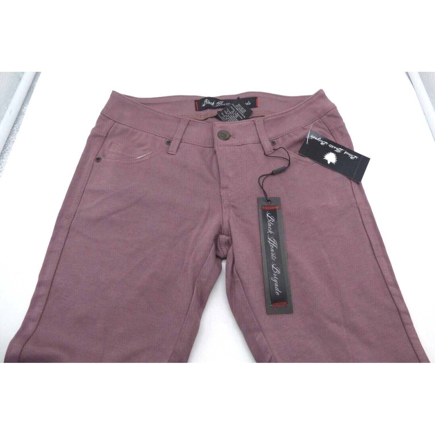 Other Black Hearts Brigade Women’s Ponte Pants, Mauve Wine, Size 2 Size 25" / US 0 / IT 36 - 1 Thumbnail