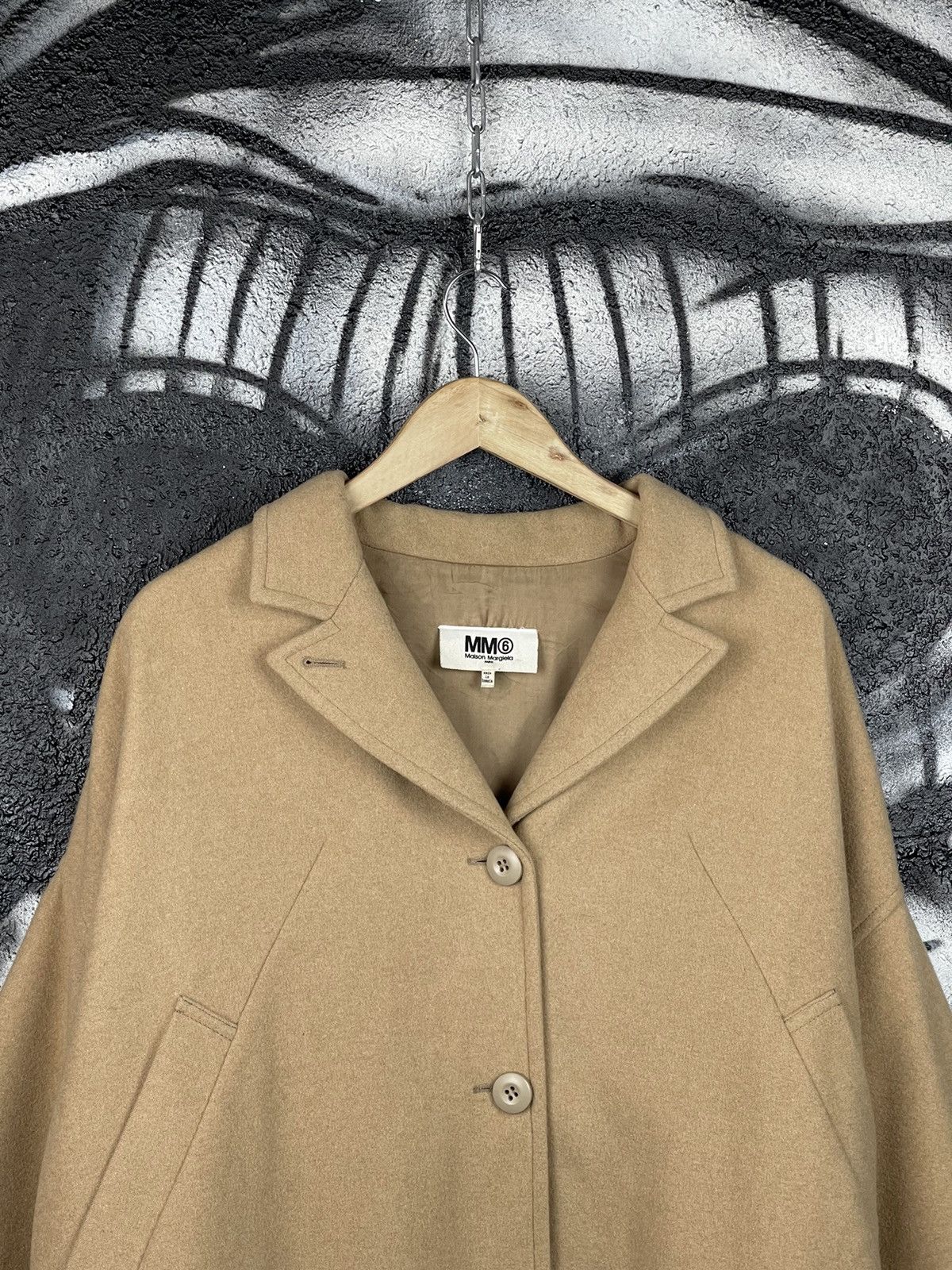 Maison Margiela MM6 Maison Margiela Luxury Beige Oversized Coat Jacket Women’s Size 40 Size S / US 4 / IT 40 - 2 Thumbnail