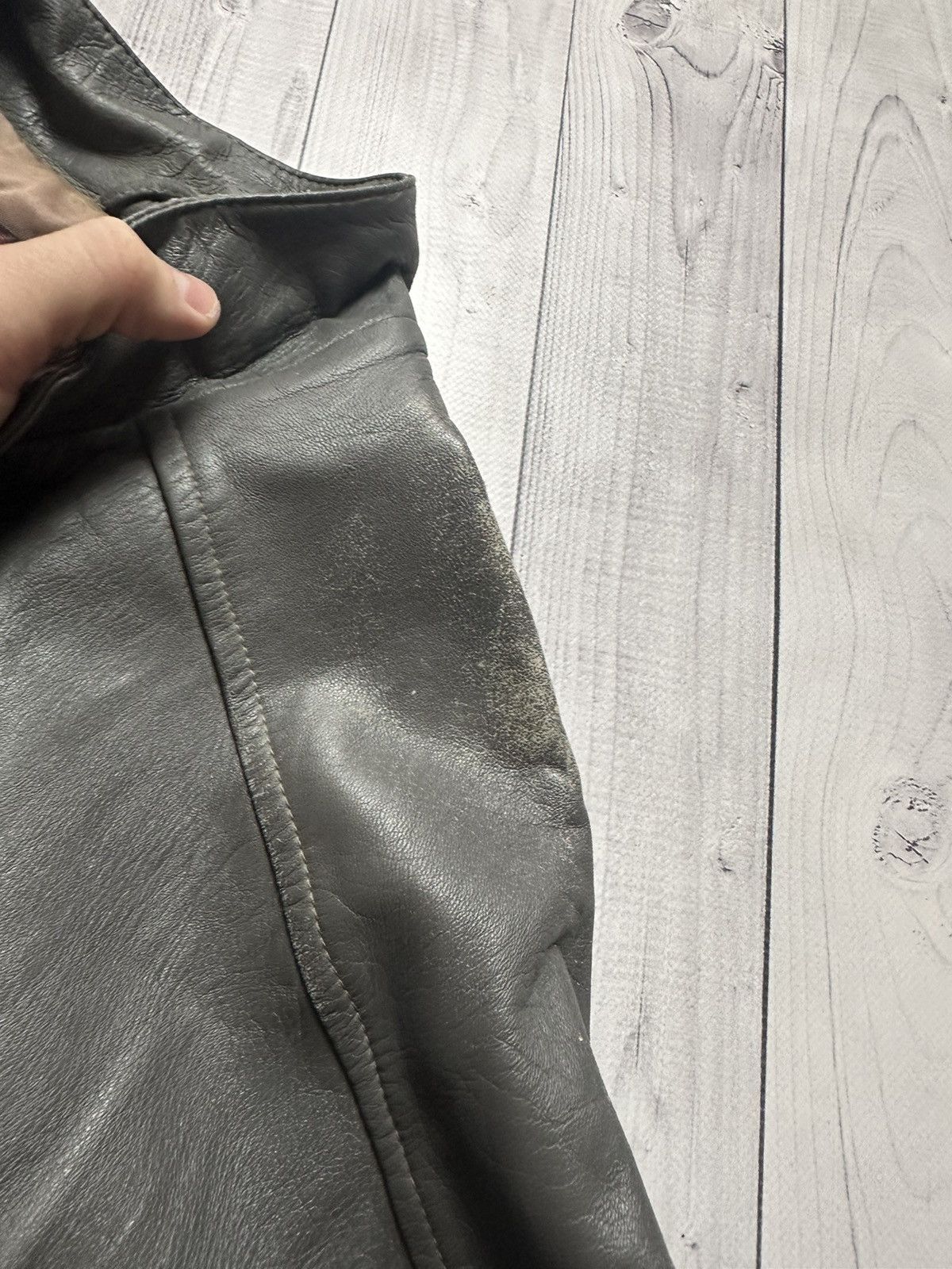 Vintage Vintage Leather Jacket size L grey rare retro Size US L / EU 52-54 / 3 - 8 Thumbnail