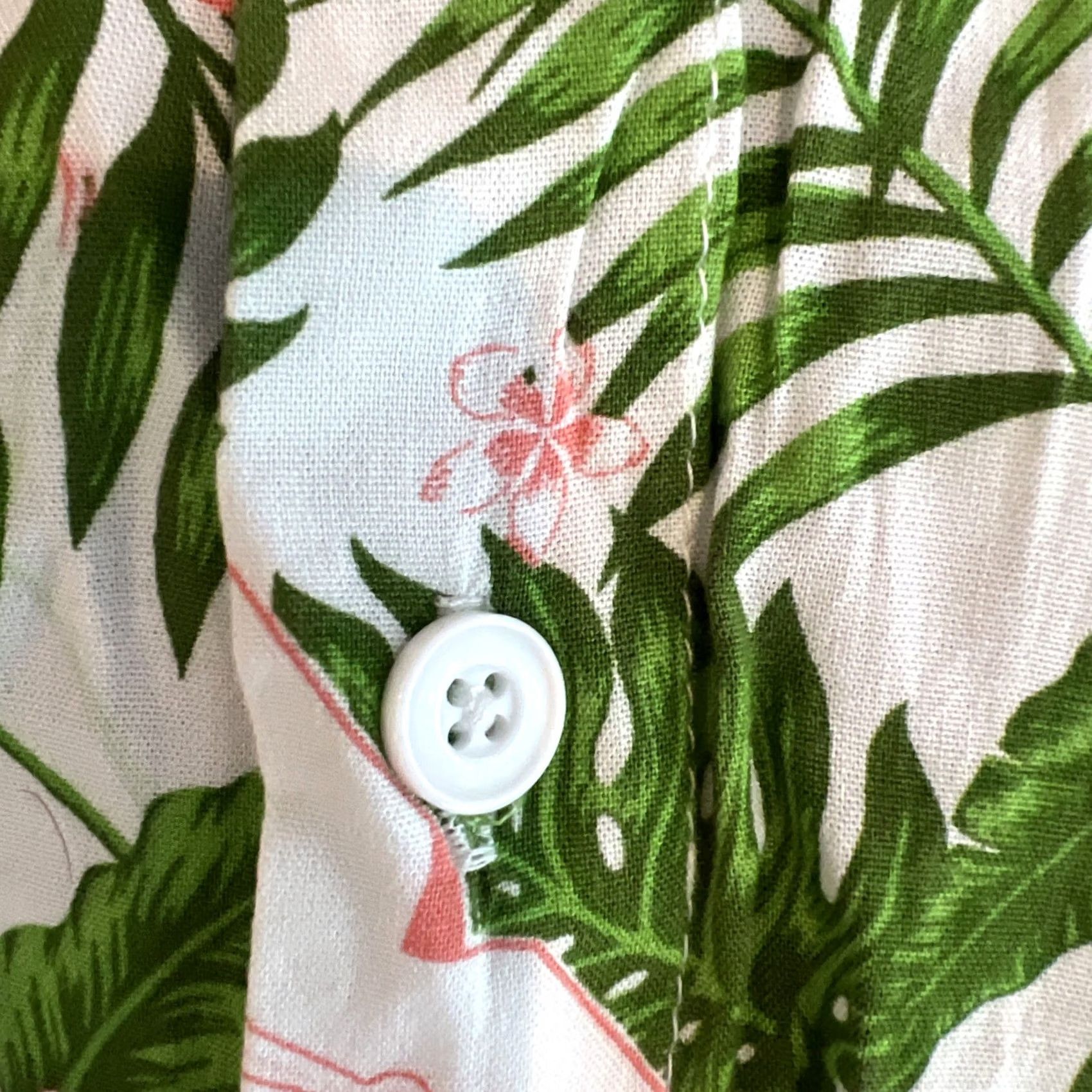 Vintage MTV Hawaiian Rayon Button-Up Shirt Floral Flamingos Pocket 2XL Green Pink Mens Vintage No N/A Size US XXL / EU 58 / 5 - 4 Thumbnail