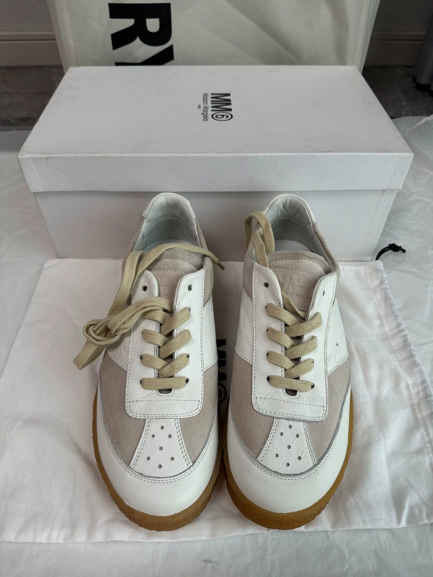 Maison Margiela MM6 Maison Margiela Court Trainer white women's low-top Size US 6.5 / IT 36.5 - 2 Thumbnail