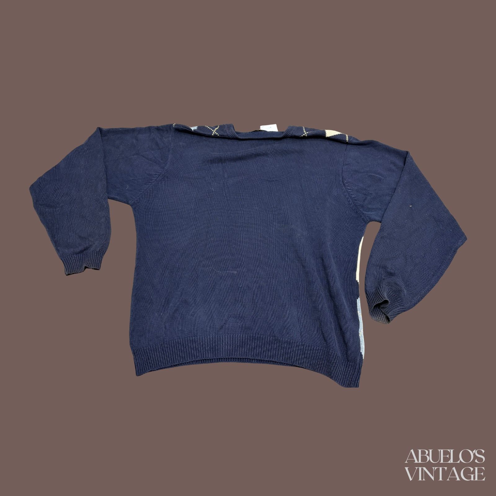Brooks Brothers VTG Argyle Sweater | Brooks Brothers Navy | 90s Prep Size US XL / EU 56 / 4 - 4 Thumbnail