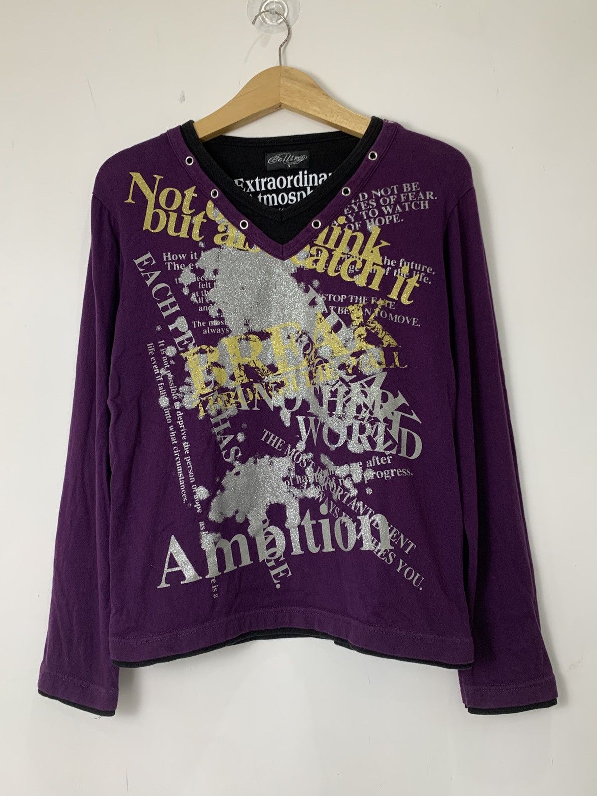 hysteric glamour cut & sew double layer collins longsleeve
