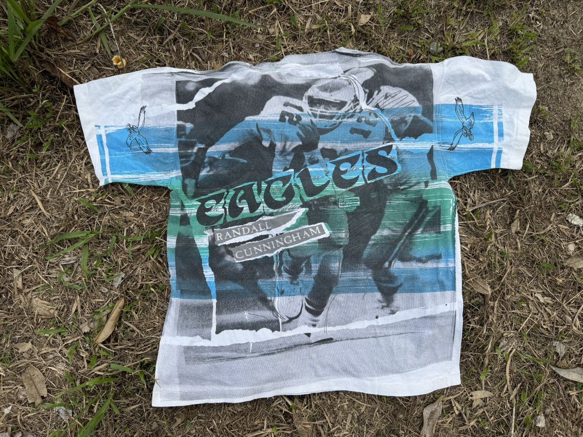 NFL Rare vtg OverPrint Randall Cunningham Eagles Team Size US XL / EU 56 / 4 - 6 Thumbnail