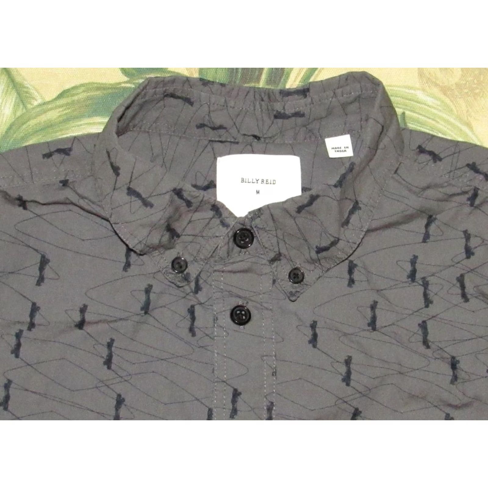 Billy Reid BILLY REID Fly Fishing Print Short Sleeve Button Down Shirt Medium Size US M / EU 48-50 / 2 - 2 Thumbnail