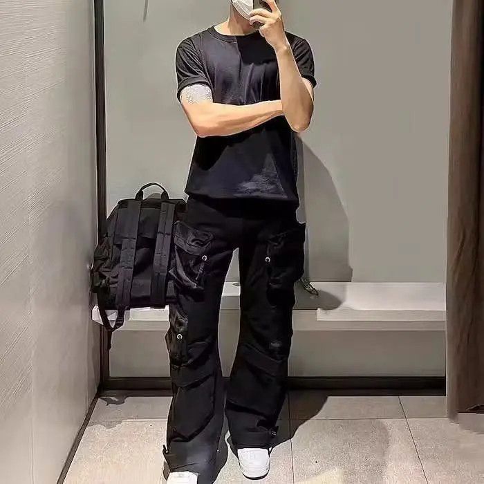 Japanese Brand Multi-pockets Straight Baggy Cargo Pants Size US 32 / EU 48 - 5 Thumbnail