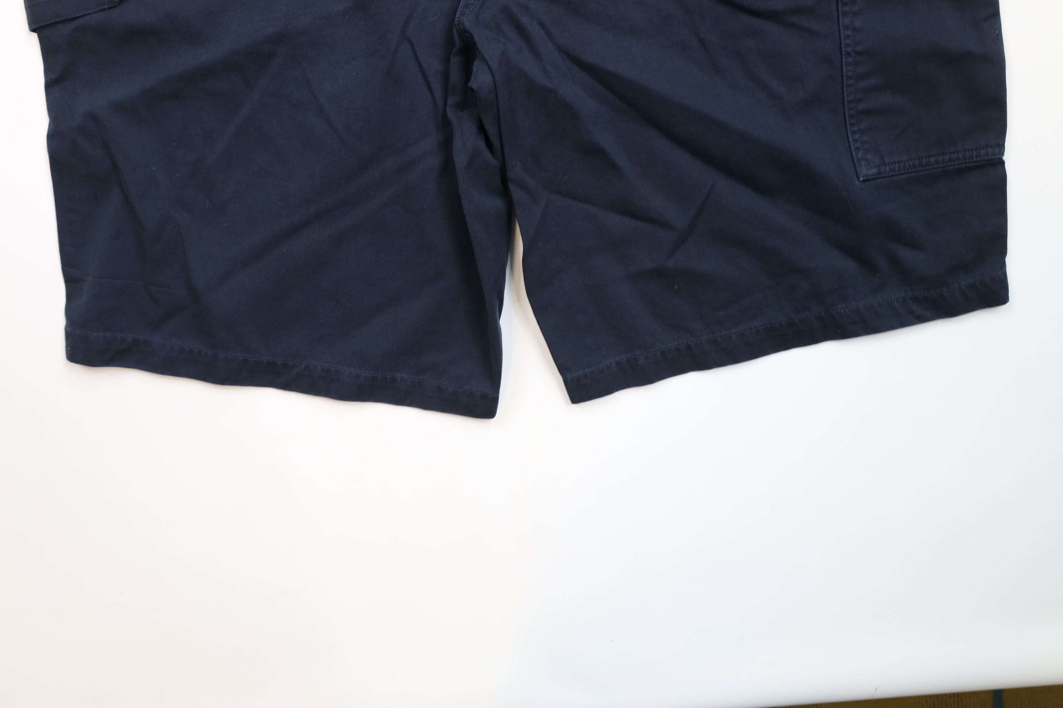 Deadstock Vintage 90s DKNY Baggy Dungaree Chino Shorts Blue