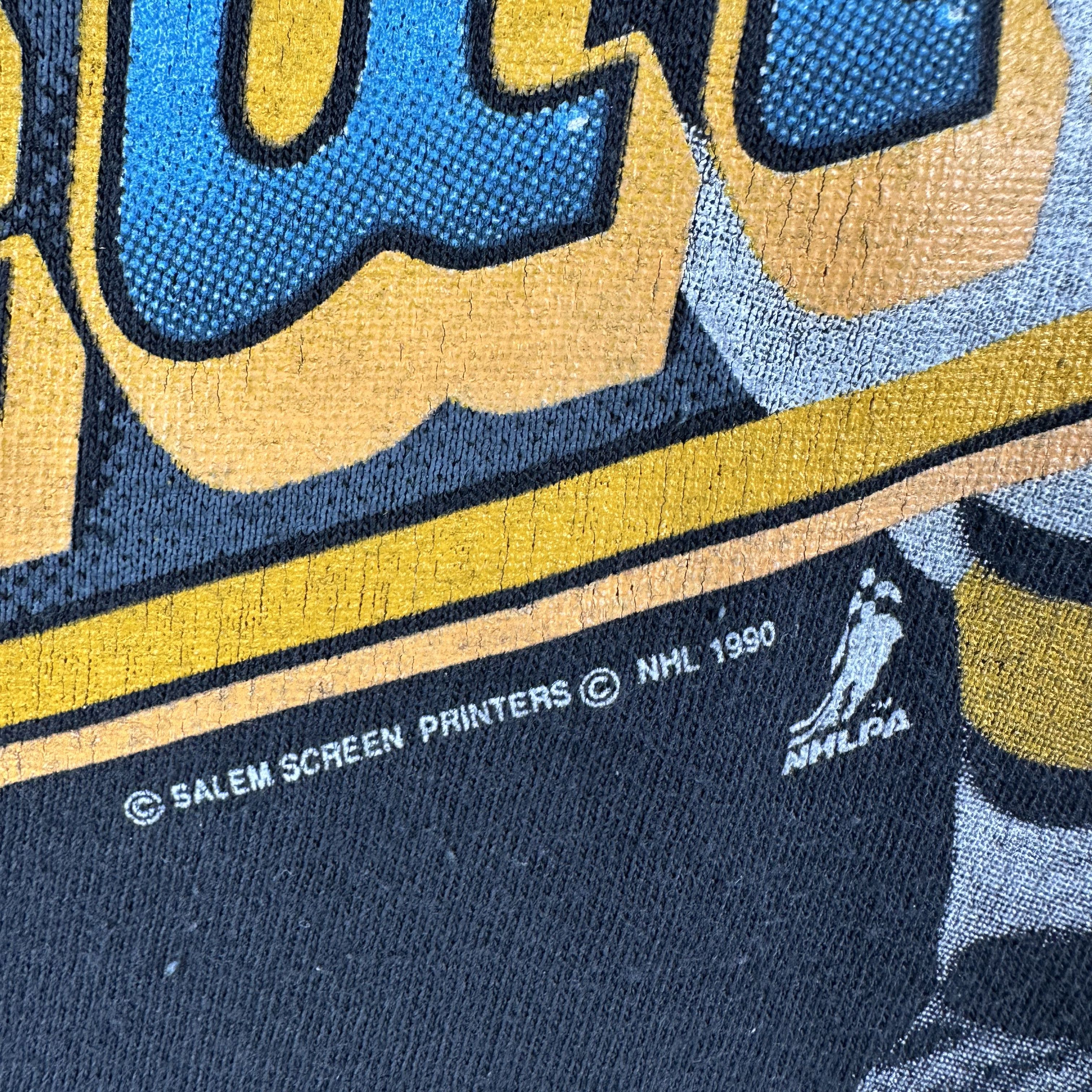 Vintage 1990 Cam Neely Boston Bruins NHL Salem Sportswear T-Shirt Size US L / EU 52-54 / 3 - 4 Thumbnail