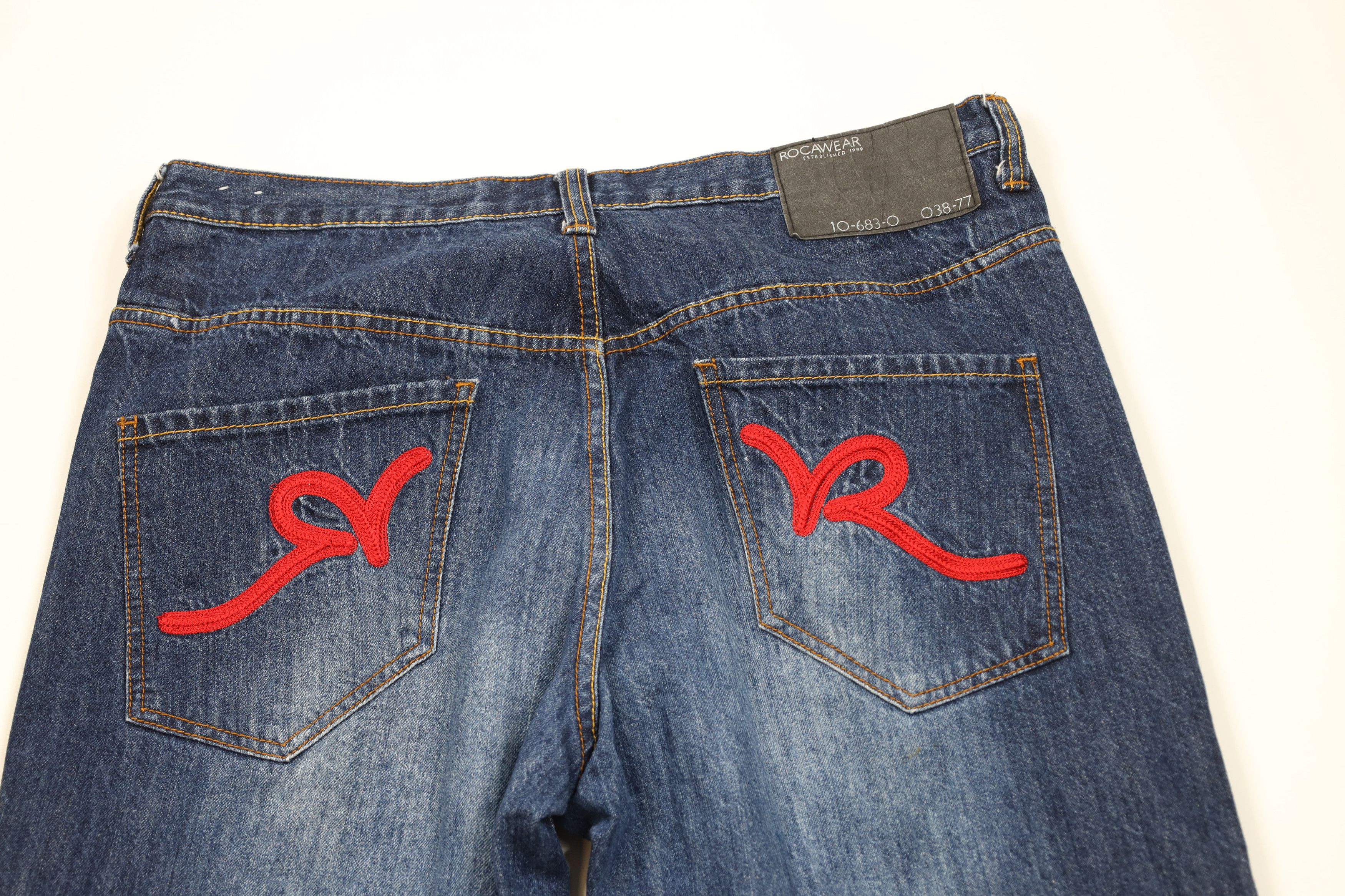 Rocawear Vintage 90s Y2K Rocawear Regular Baggy Wide Leg Denim Jeans Size US 38 / EU 54 - 12 Thumbnail