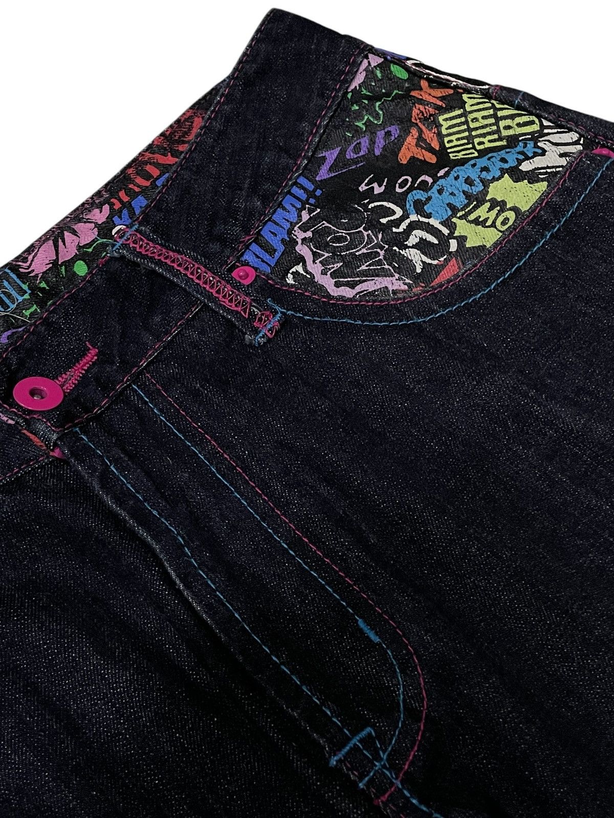 KOJIMA GENES × Red Monkey Clone Devgru Japan Comic Art Evisu Style Loose Jeans Size US 30 / EU 46 - 18 Thumbnail