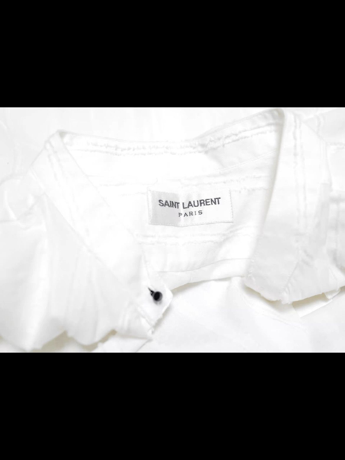 Saint Laurent Paris Sz 38 Saint Laurent Paris OS Runway White Stripe Shirt Size US M / EU 48-50 / 2 - 3 Thumbnail