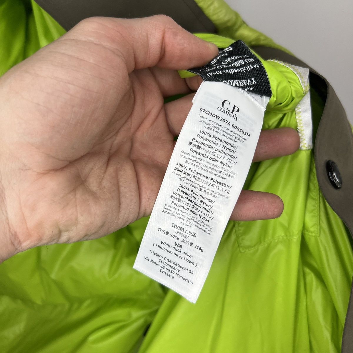 C.P. Company × Designer CP Company Hooded Goose Down Puffer Tech Jacket Green Padded Size US XL / EU 56 / 4 - 17 Thumbnail