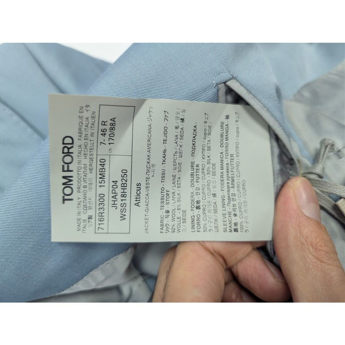 Tom Ford o1rshd1 Blazer Jacket in Light Blue Size US S / EU 44-46 / 1 - 16 Thumbnail