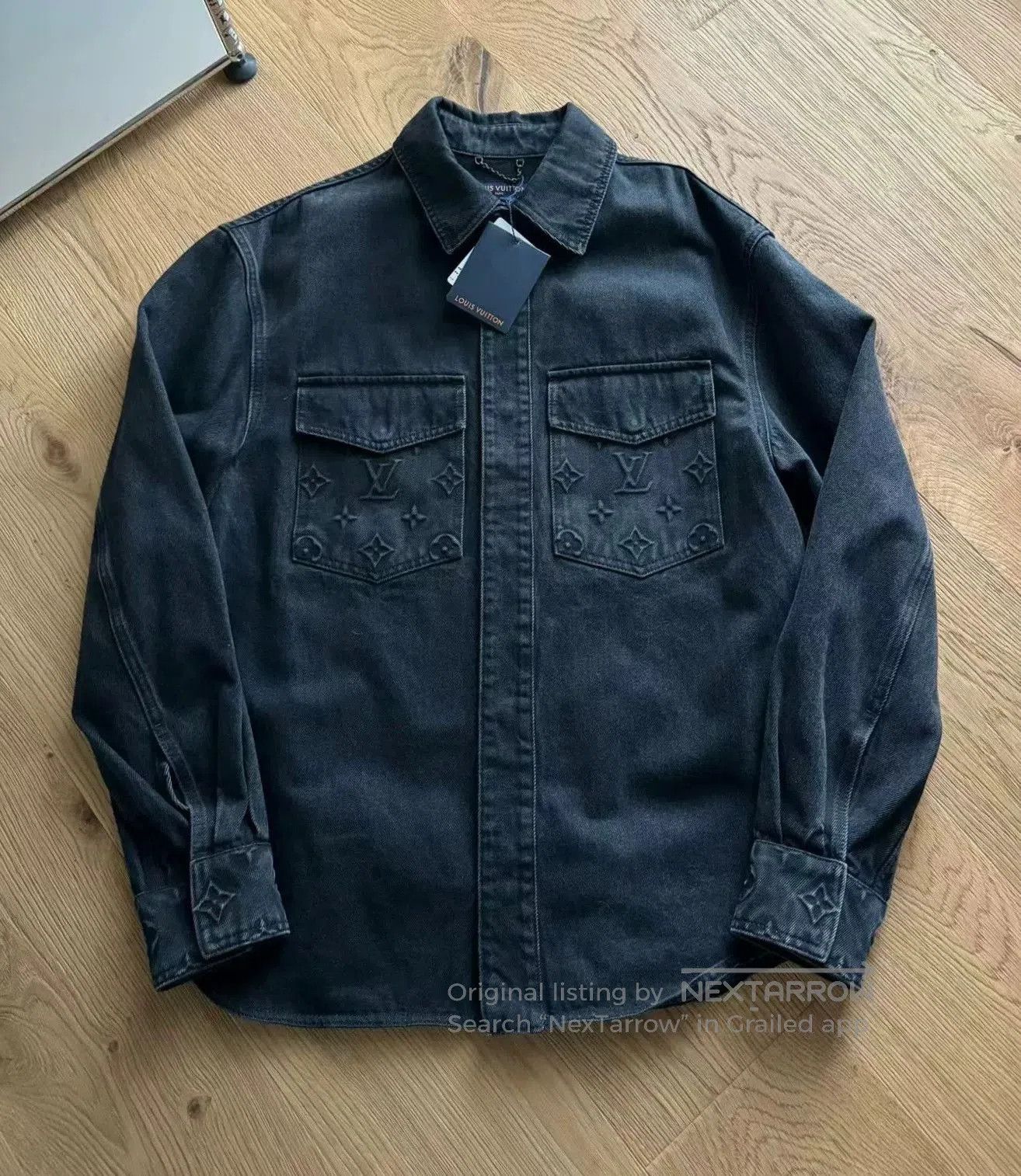 Louis Vuitton Louis Vuitton Black Embossed Monogram Denim Jacket. Size US M / EU 48-50 / 2 - 1 Thumbnail