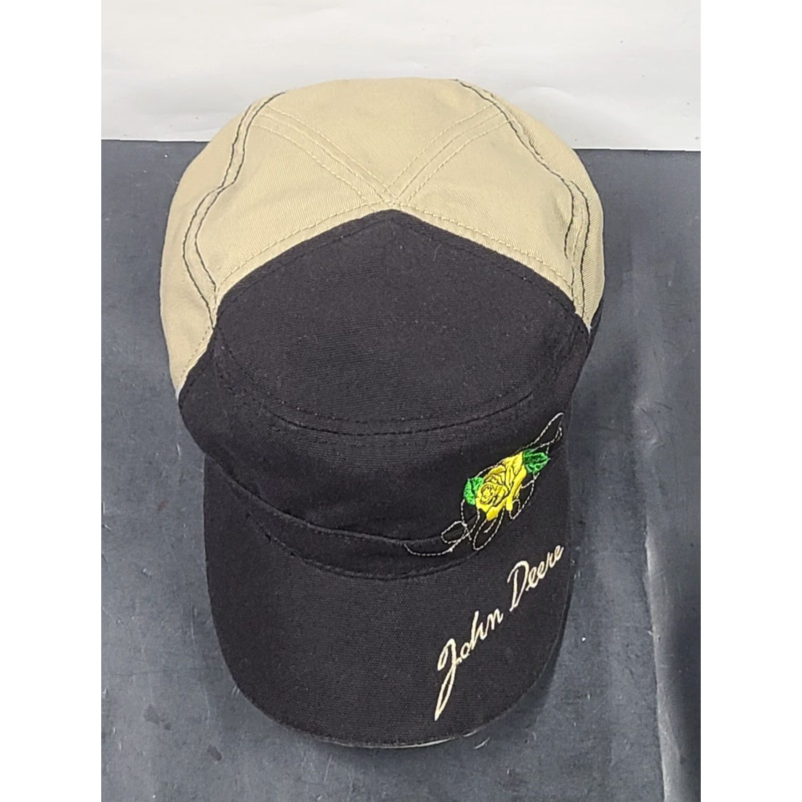 John Deere John Deere Hat Adjustble Painter Hat Multicolor 100% Cotton Rose Green Yellow Embroidered Womens Mens Boys Girls Size ONE SIZE - 7 Thumbnail