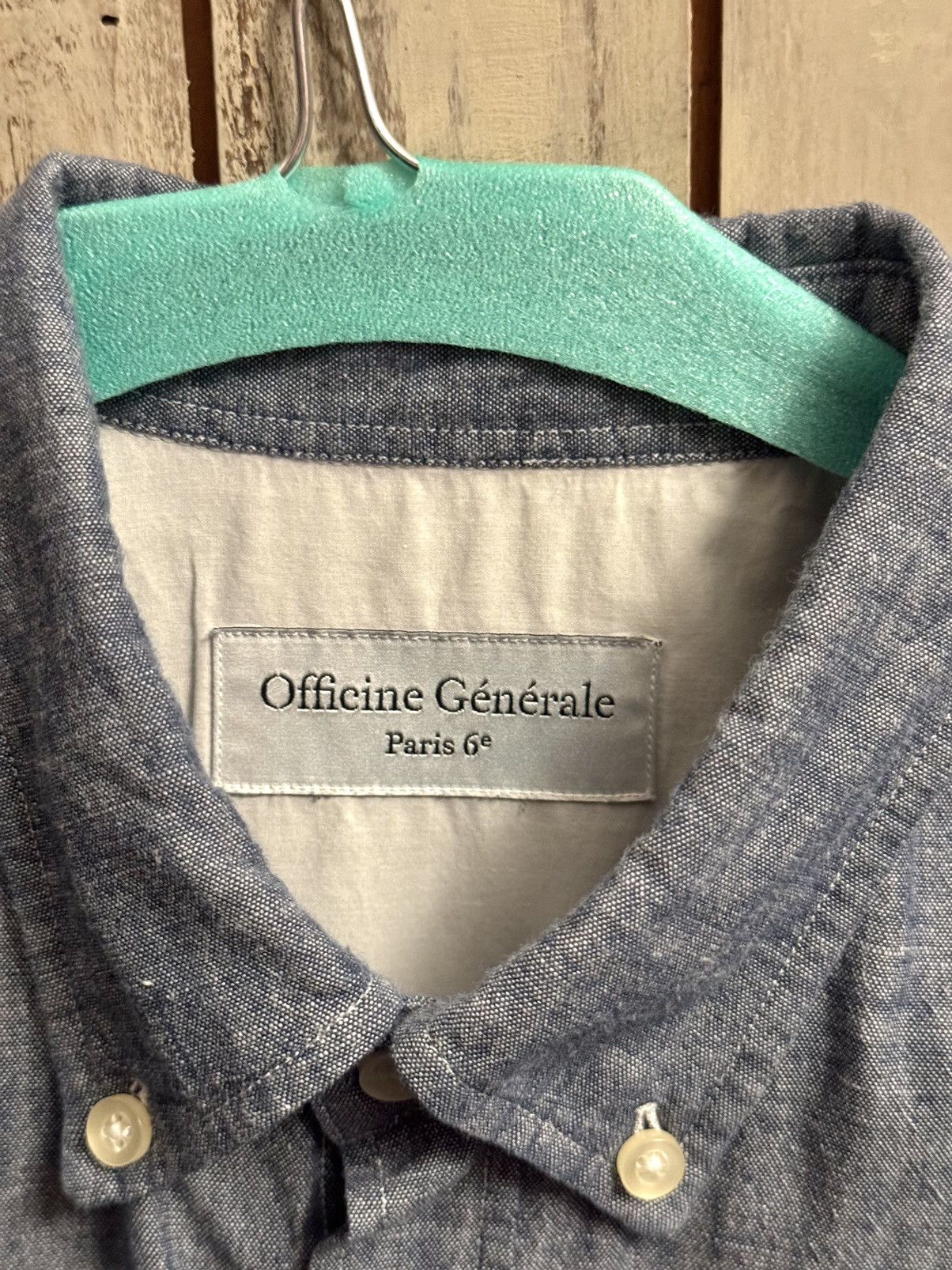 Officine Generale officine générale blue textured shirt S new Size US S / EU 44-46 / 1 - 2 Thumbnail
