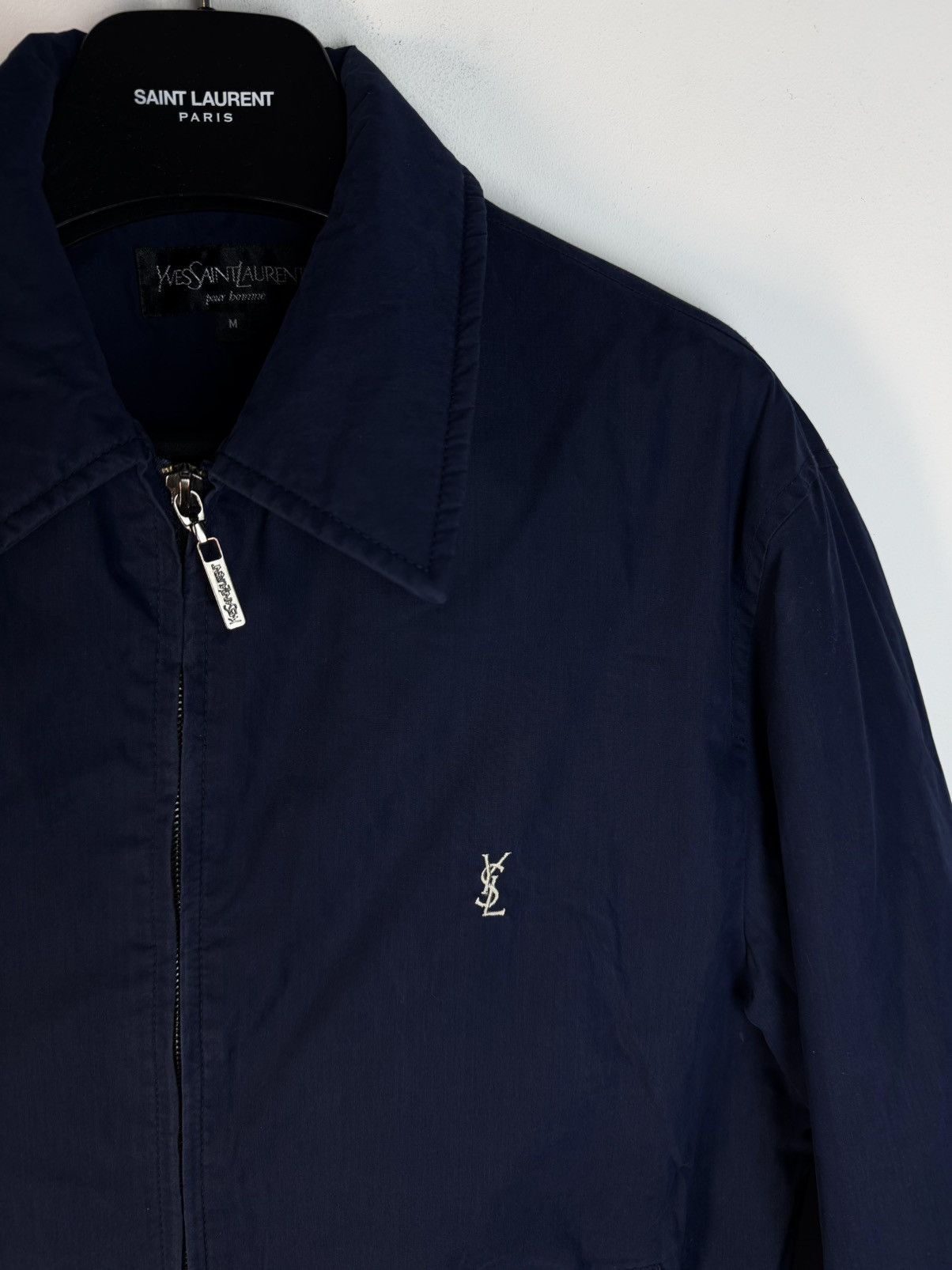 Yves Saint Laurent Warm YSL Jacket Navy YSL Bomber Size US M / EU 48-50 / 2 - 1 Thumbnail