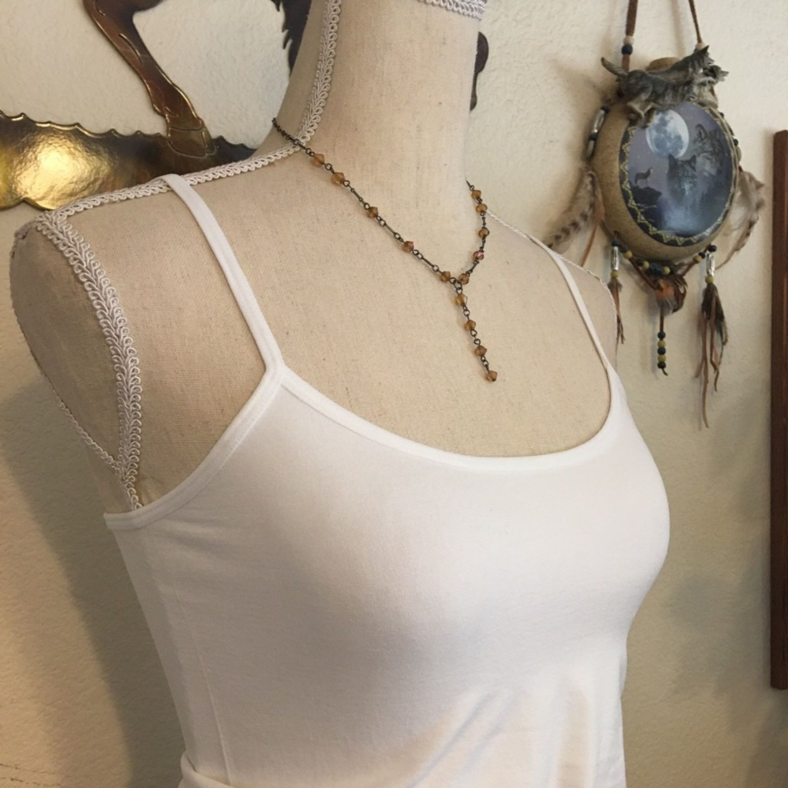 Jewelry Brown faceted bicone bead necklace Size ONE SIZE - 2 Thumbnail
