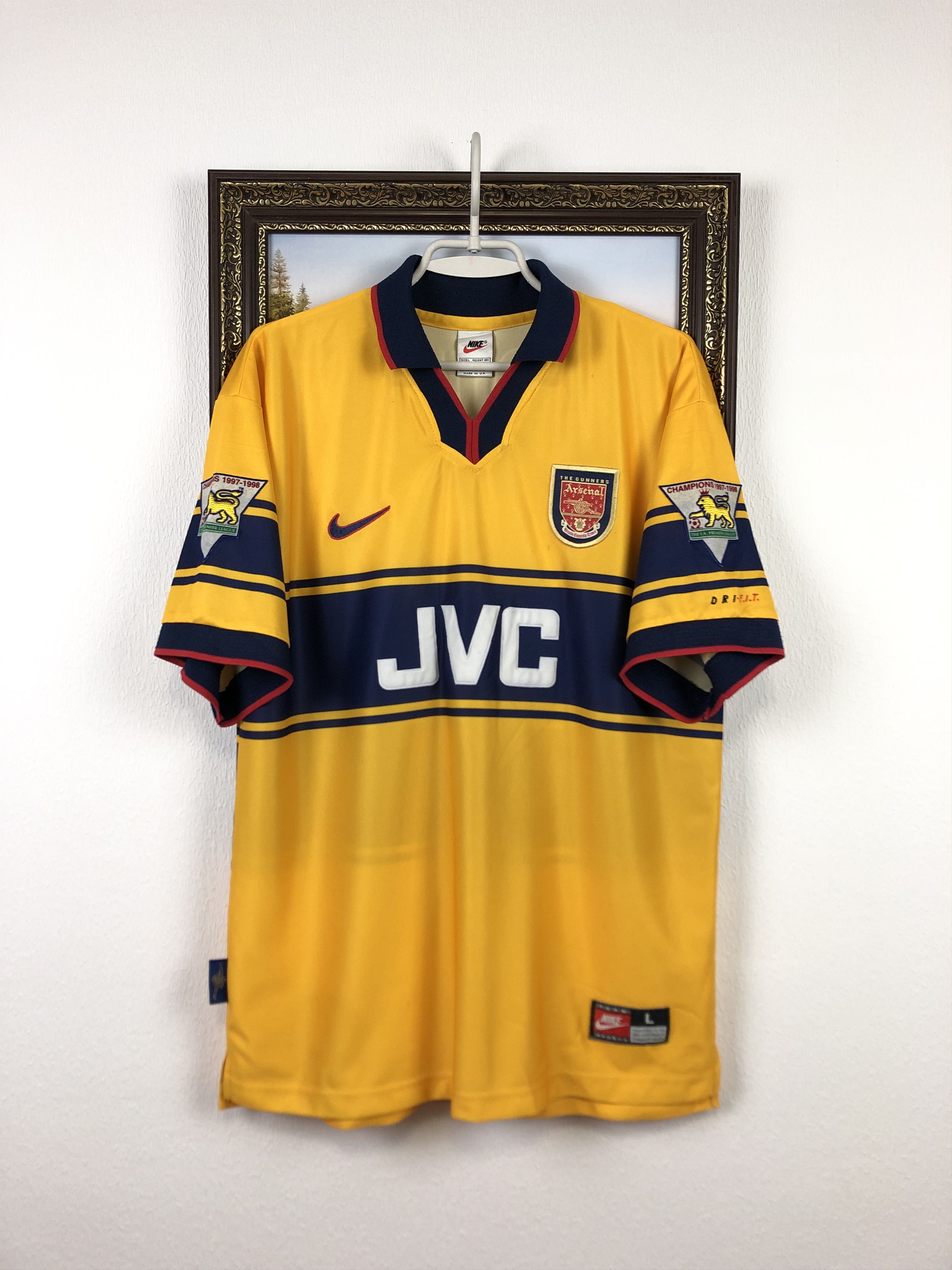Nike Arsenal football shirt 1997 #98 Double Jersey Nike Rare Size US L / EU 52-54 / 3 - 1 Thumbnail