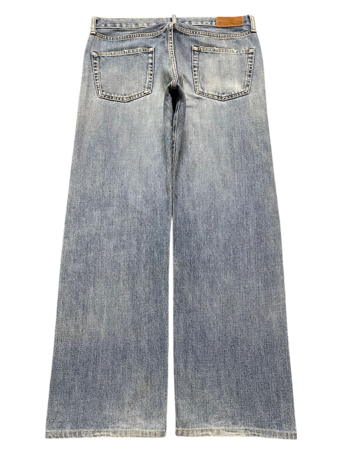 Uniqlo Vintage Japanese Uniqlo Blue Faded Wash Distressed Baggy Size US 34 / EU 50 - 2 Thumbnail